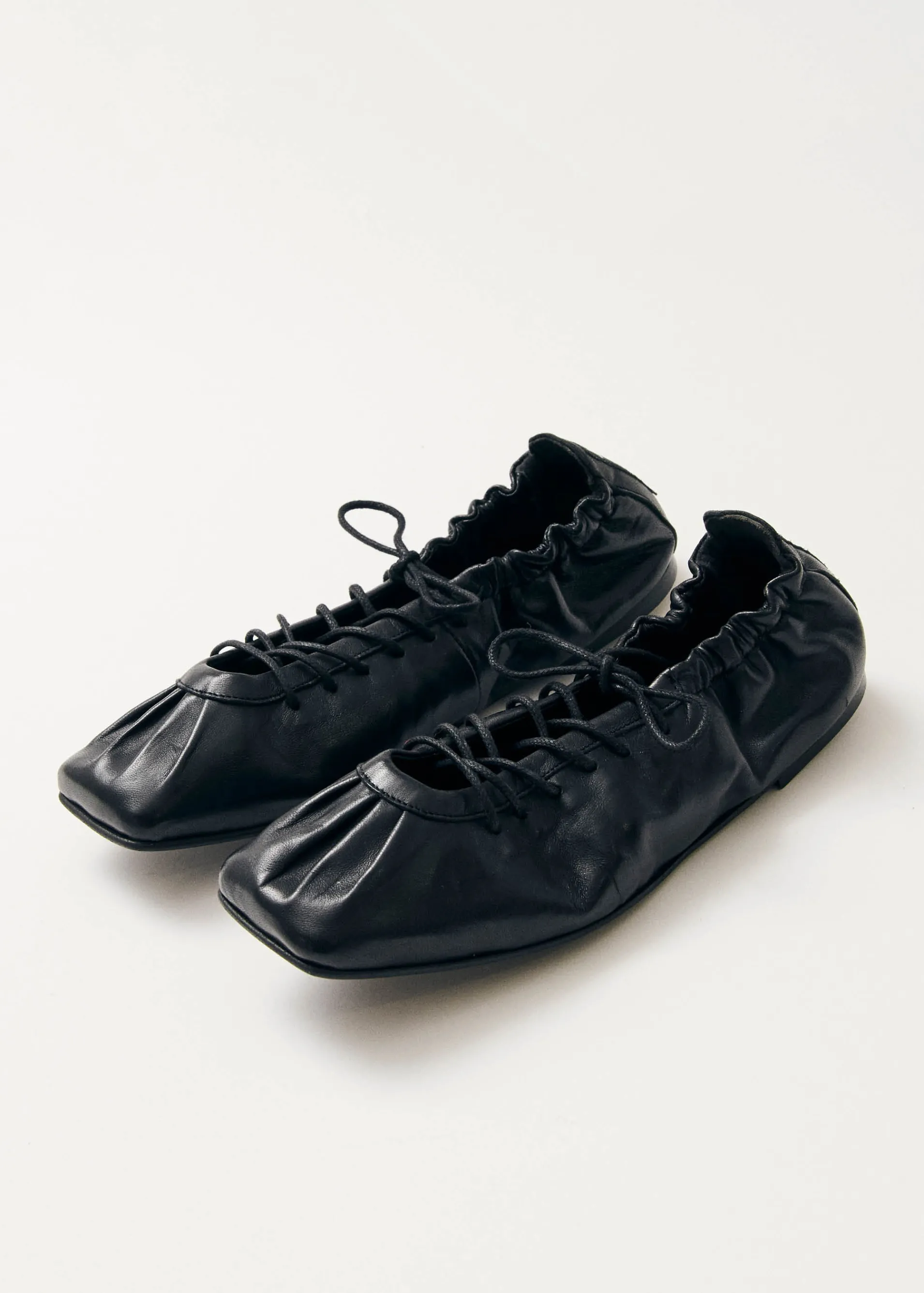 Fashion Aureline Ballerines Noires en Cuir Ballerines