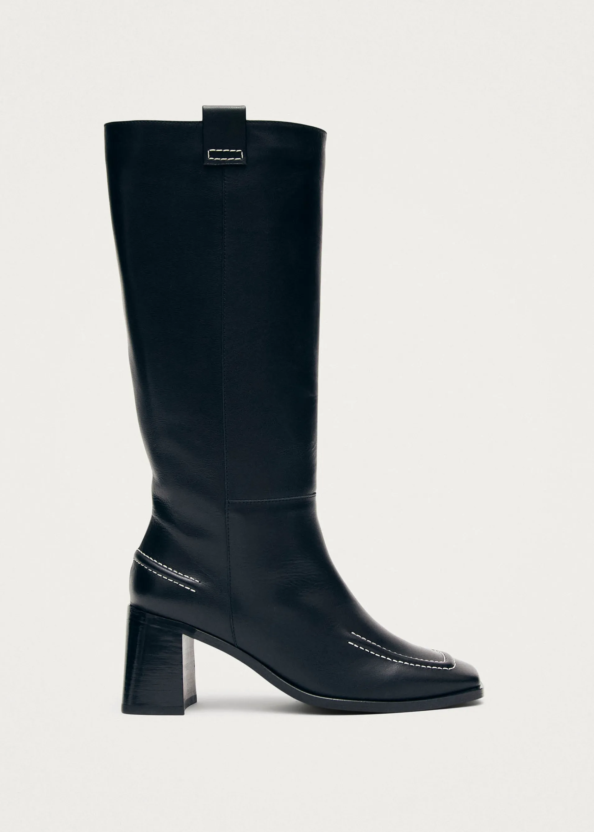 New Brayden Bottes en Cuir Noir Bottes