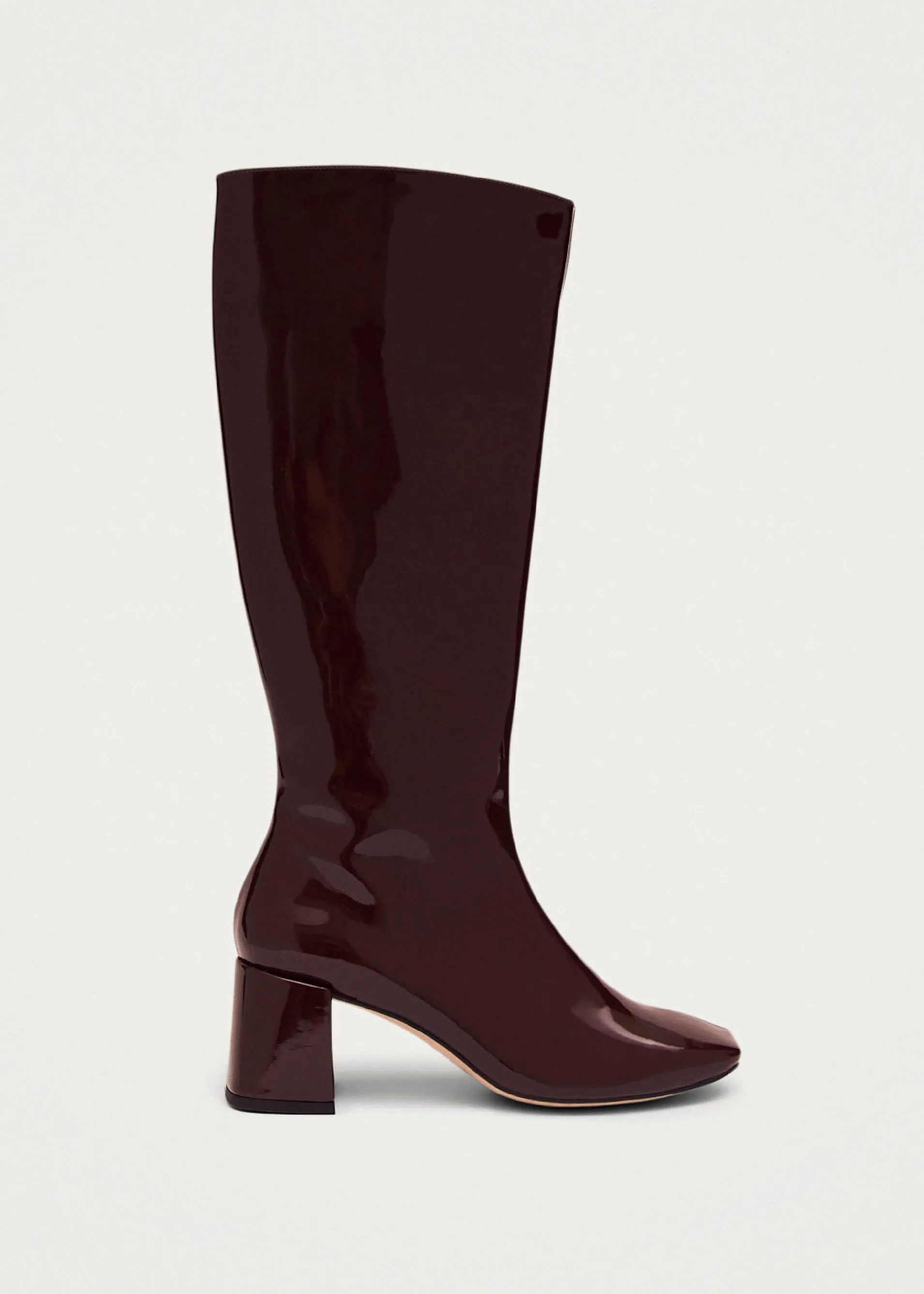 Sale Chalk Bottes Hautes en Cuir Vegan Bordeaux Vegan | Bottes