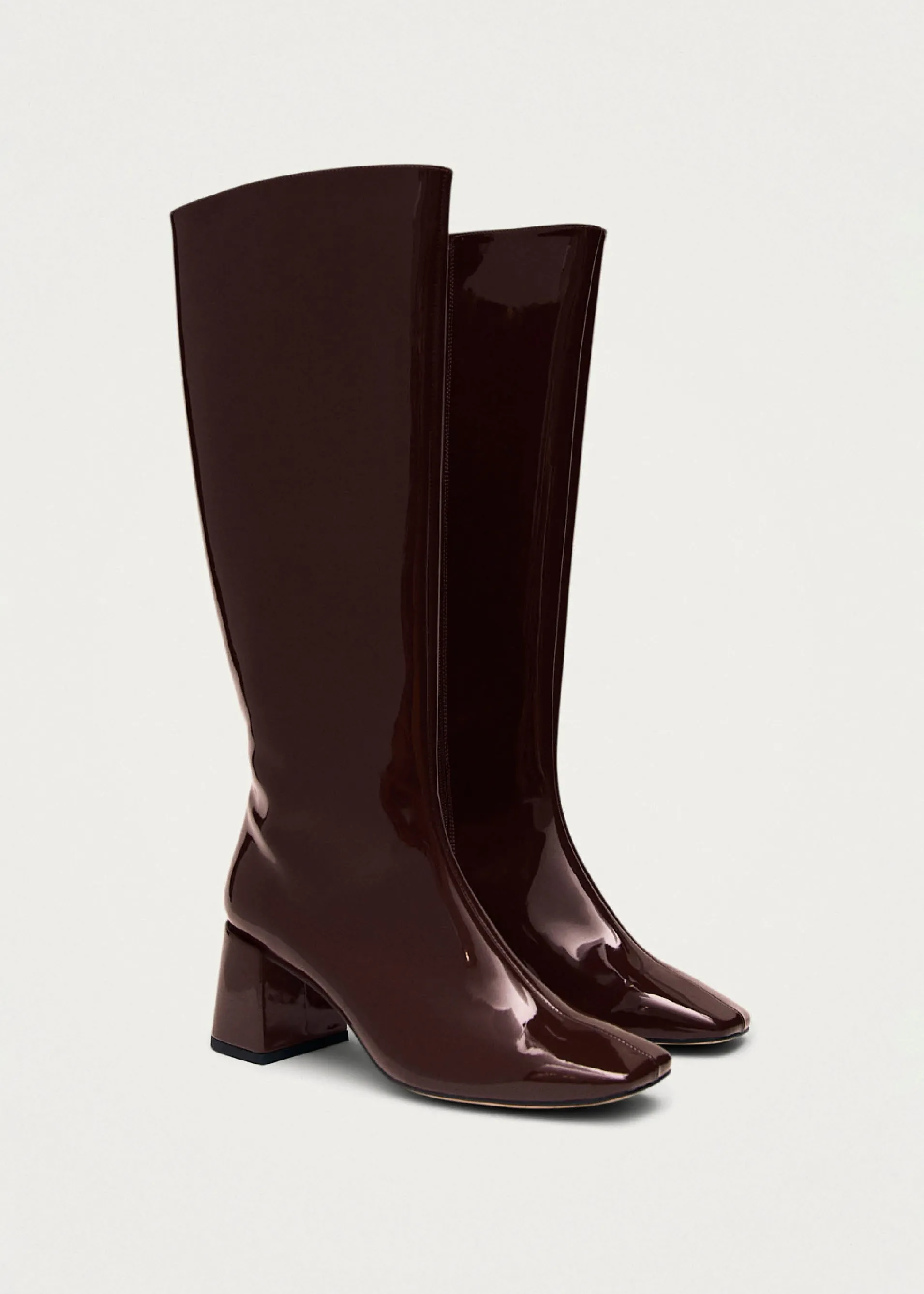 Sale Chalk Bottes Hautes en Cuir Vegan Bordeaux Vegan | Bottes