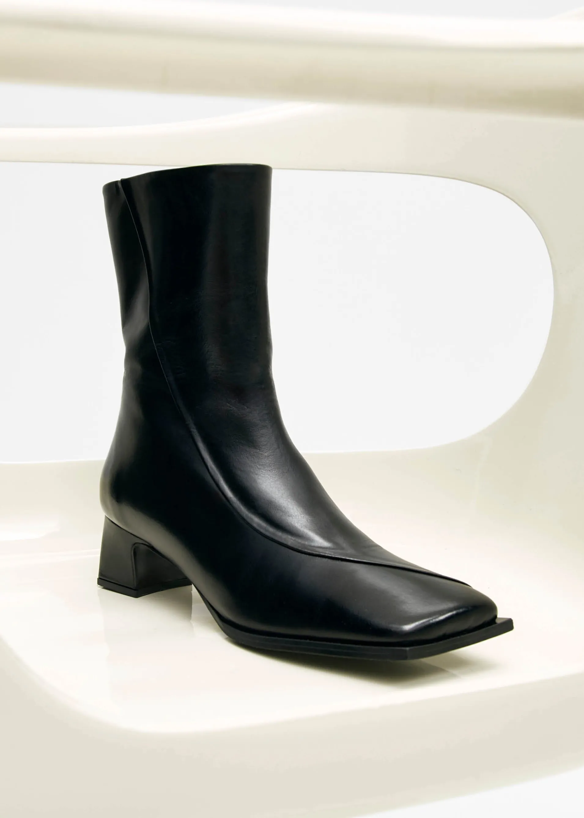 Clearance Chantal Bottines en Cuir Noir Bottes