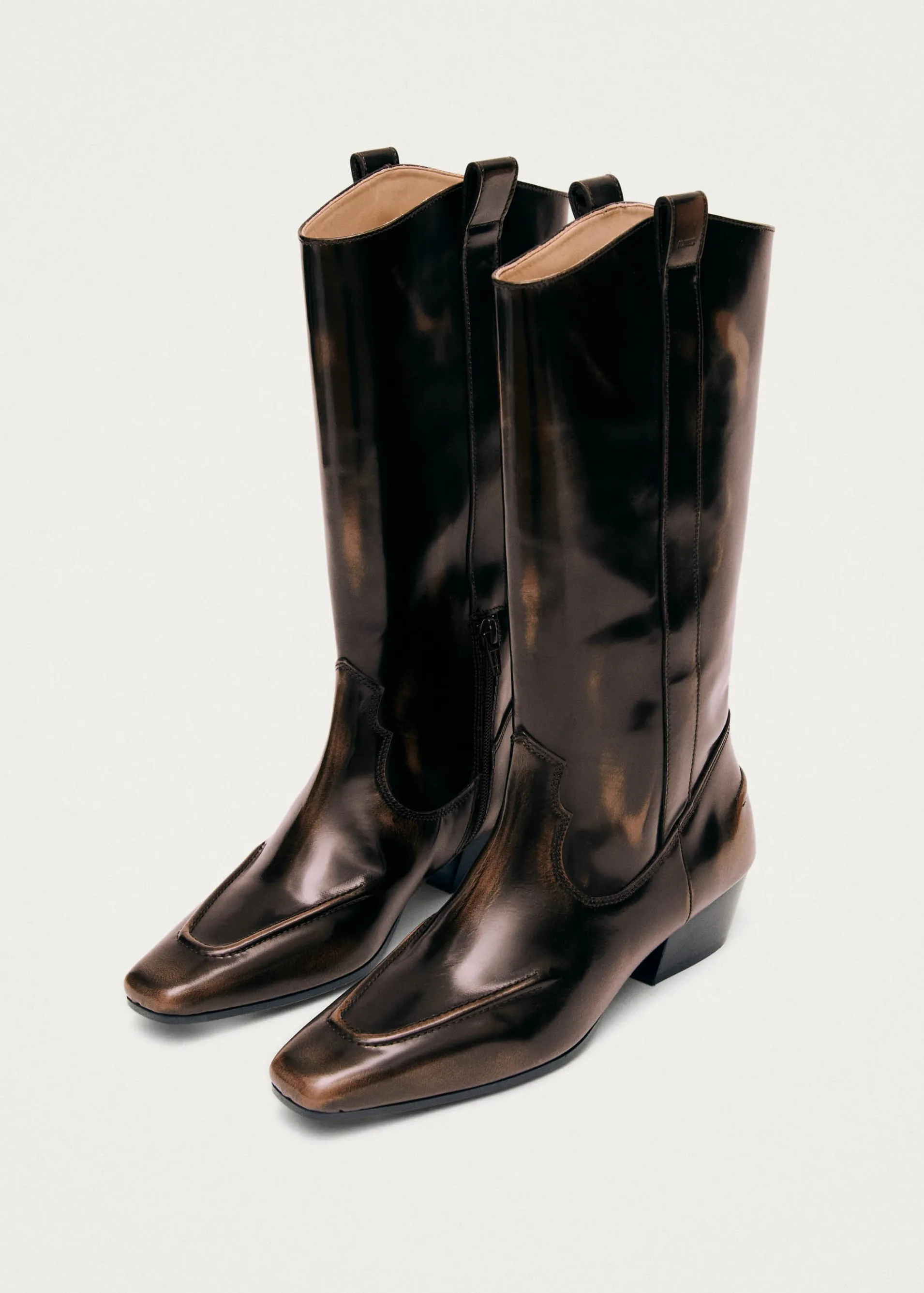 New Chase Brushed Bottes en Cuir Marron Bottes