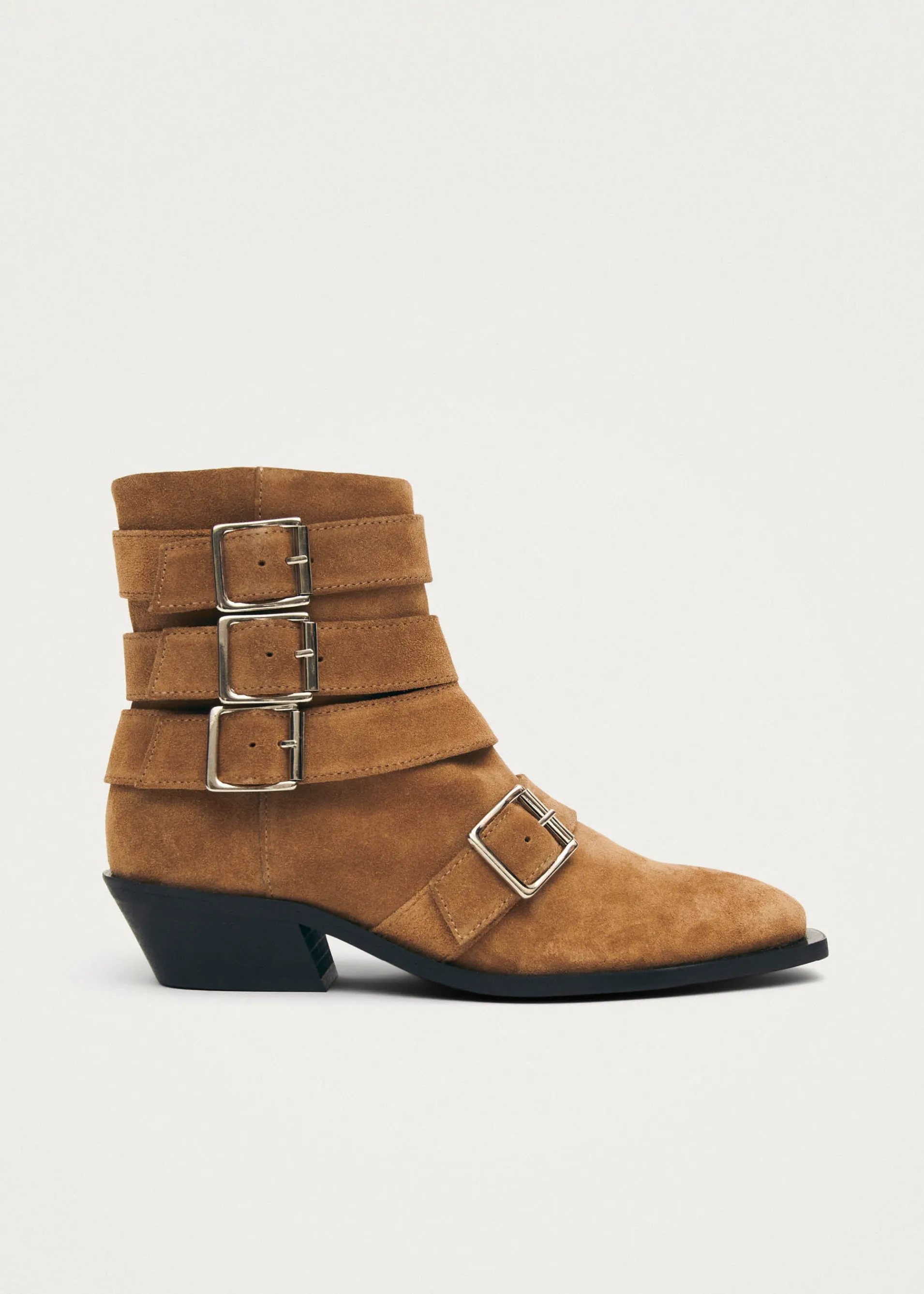 Fashion Eras Bottines en Cuir Marron Bottes