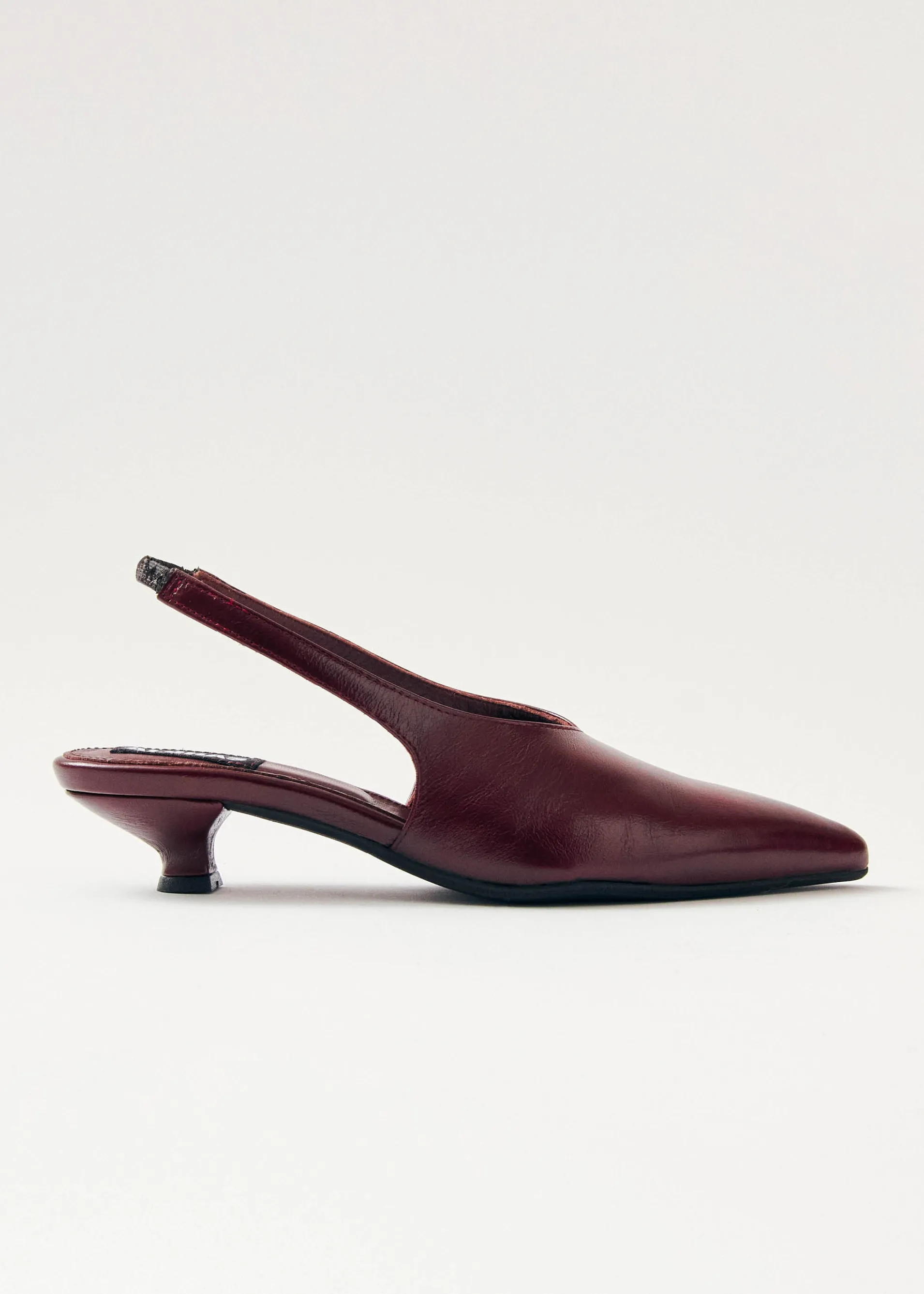 Best Sale Eros Escarpins en Cuir Bordeaux Chaussures À Talons