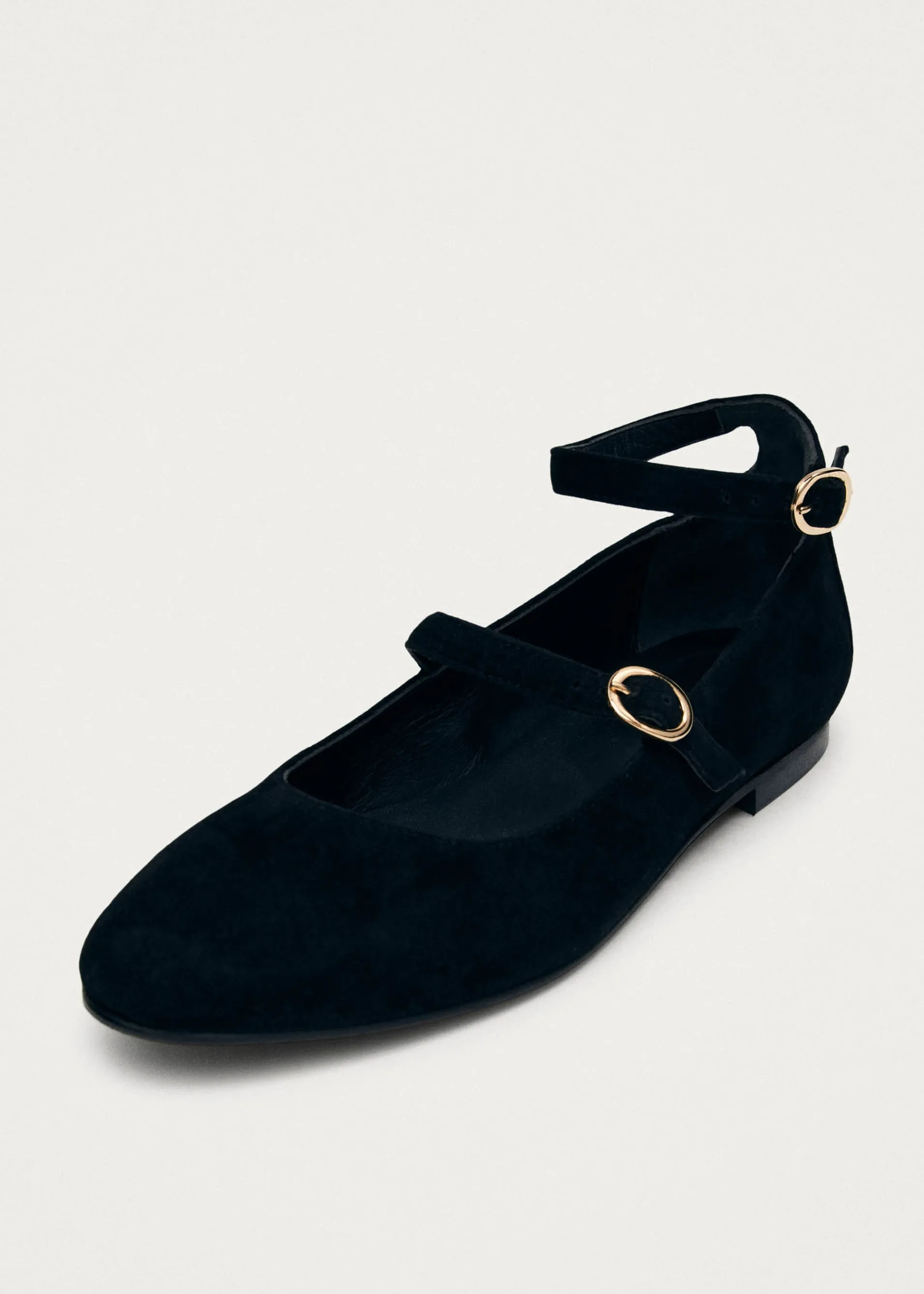 Online Evelyn Ballerines Mary-Jane en Daim Noir Unités Limitées | Ballerines