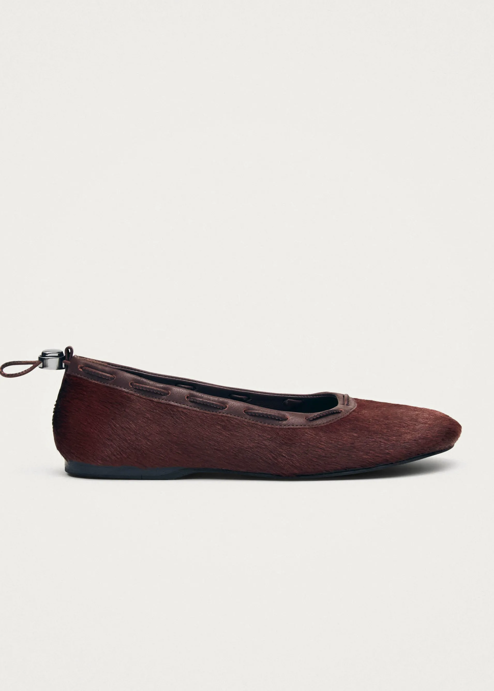 Sale Gill Soft Ballerines en Cuir Bordeaux Ballerines