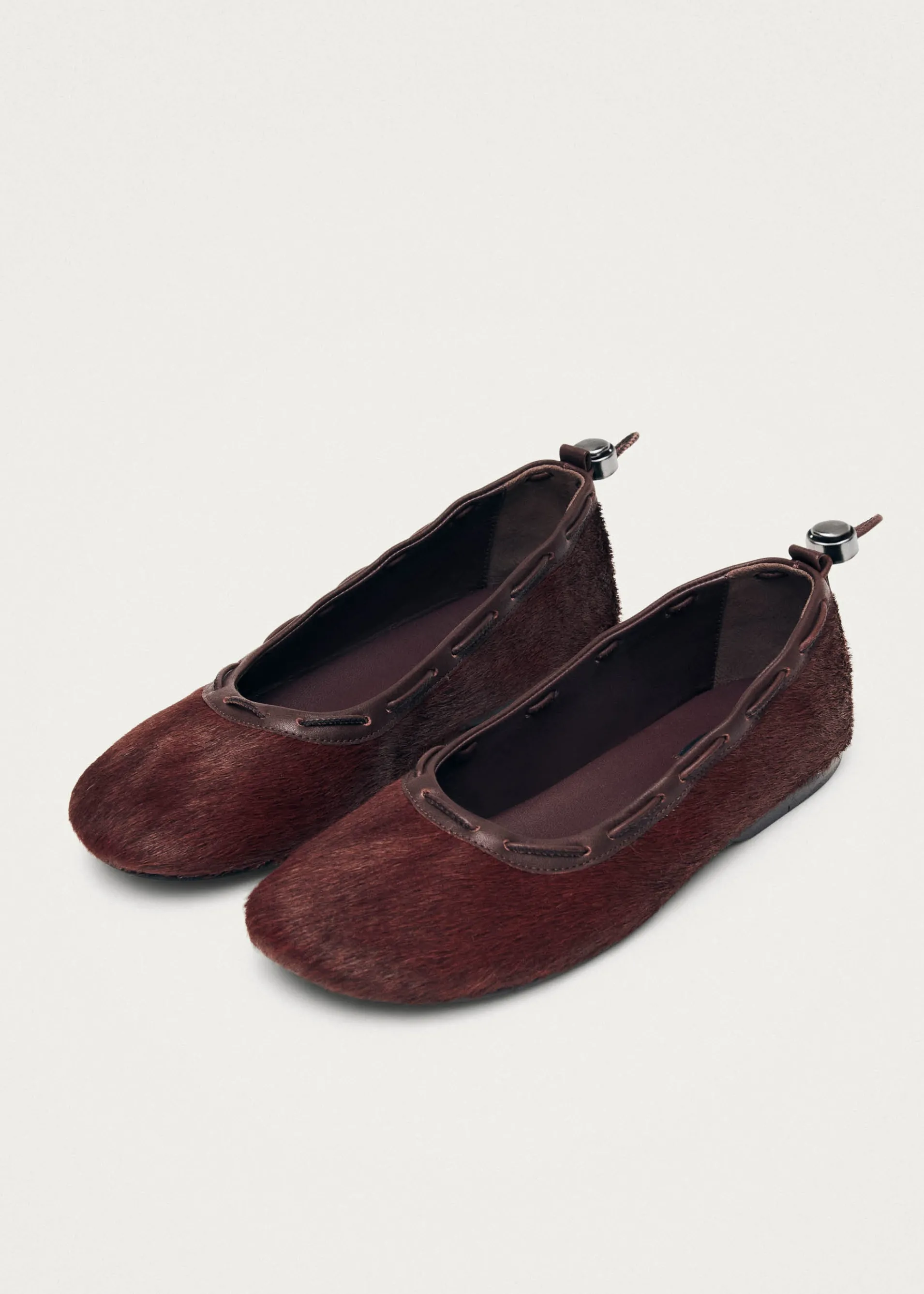 Sale Gill Soft Ballerines en Cuir Bordeaux Ballerines