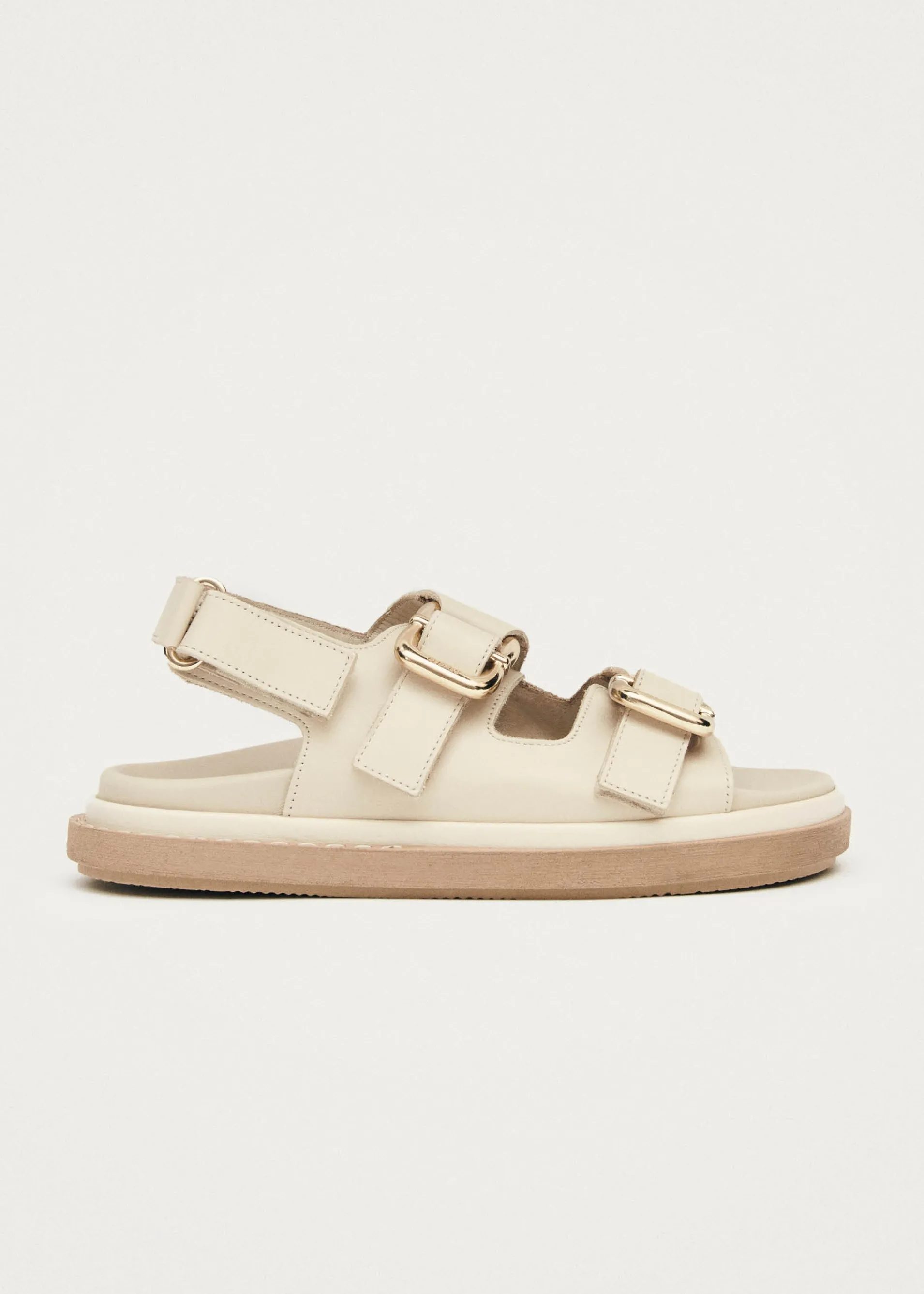 Flash Sale Harper Sandales en cuir blanc cassé Sandales