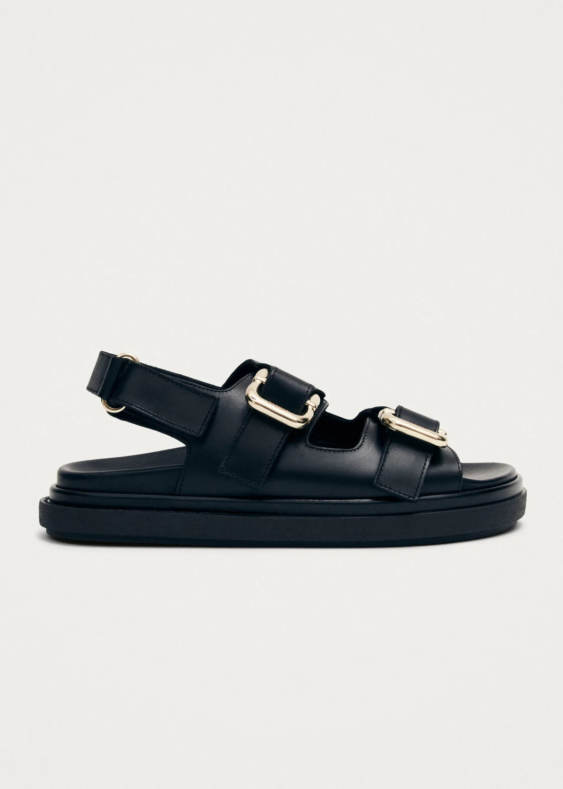 Cheap Harper Sandales en cuir noir Sandales