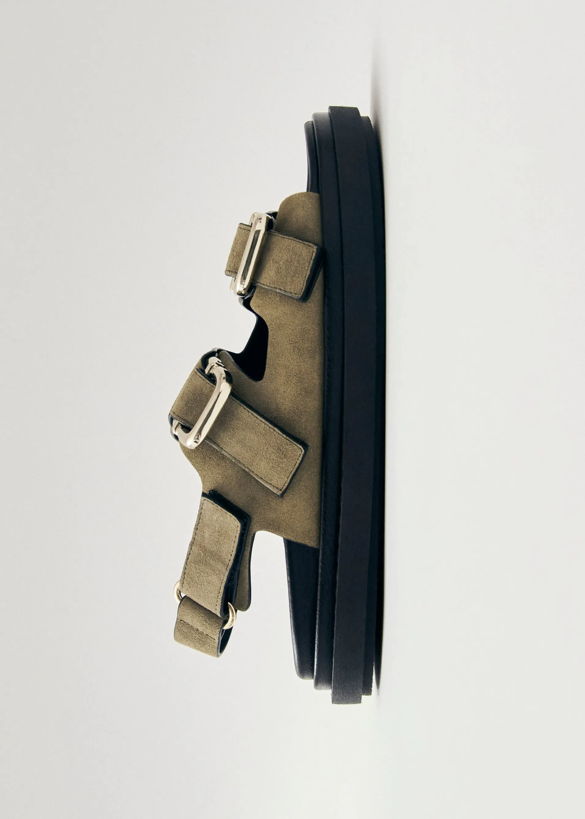 Flash Sale Harper Suede Khaki Leather Sandals Unités Limitées | Sandales