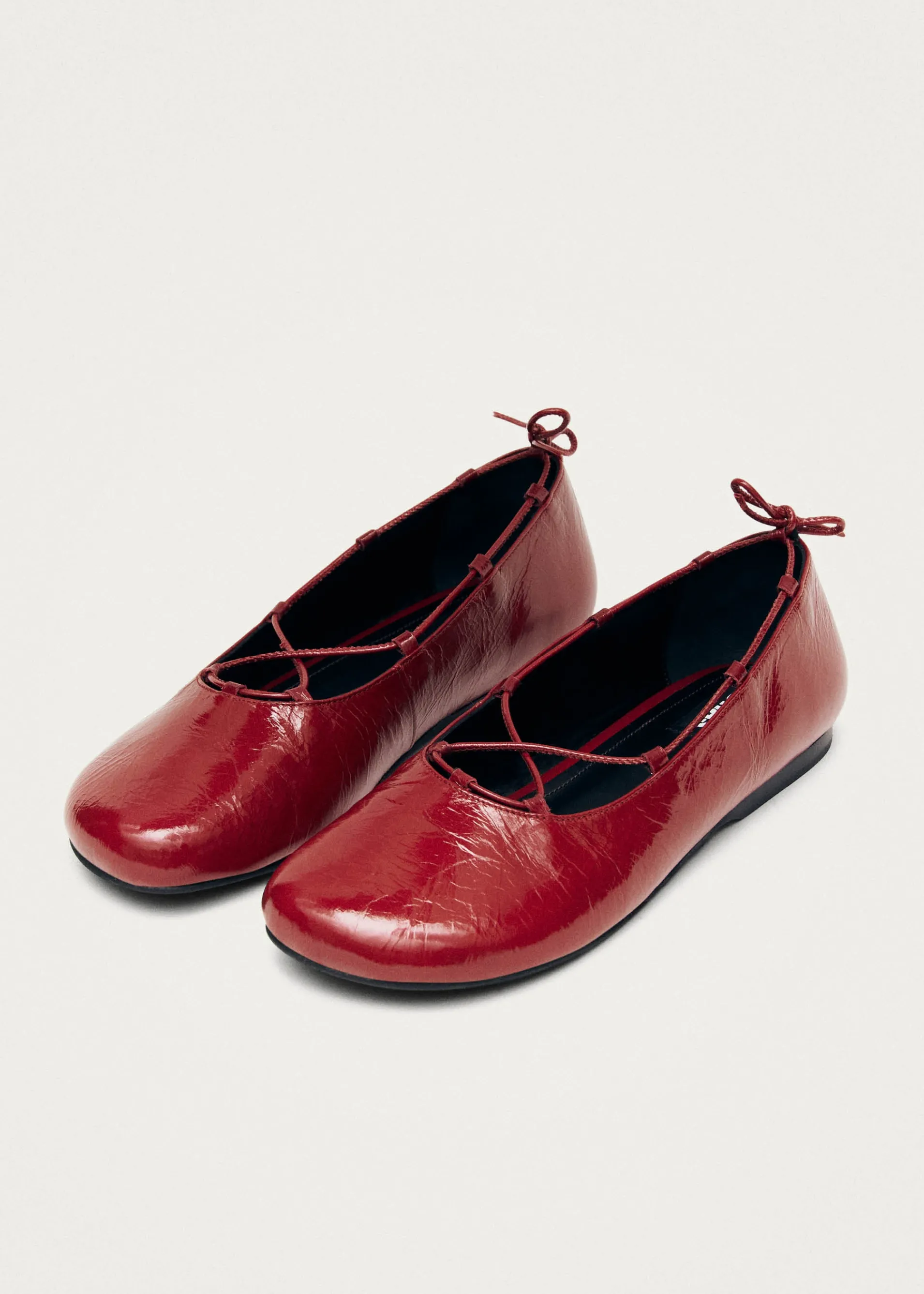 Flash Sale Hollis Onix Red Leather Ballet Flats Ballerines