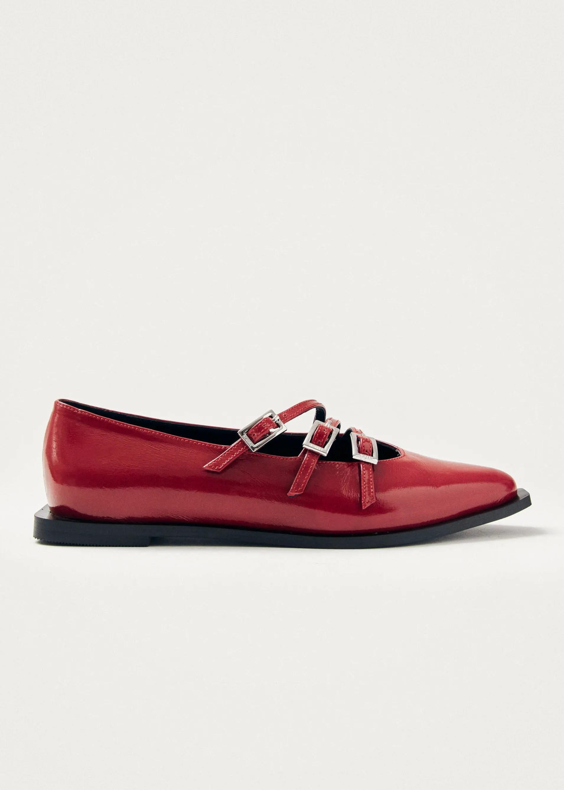 Outlet Jive Onix Ballerines en Cuir Rouge Unités Limitées | Ballerines