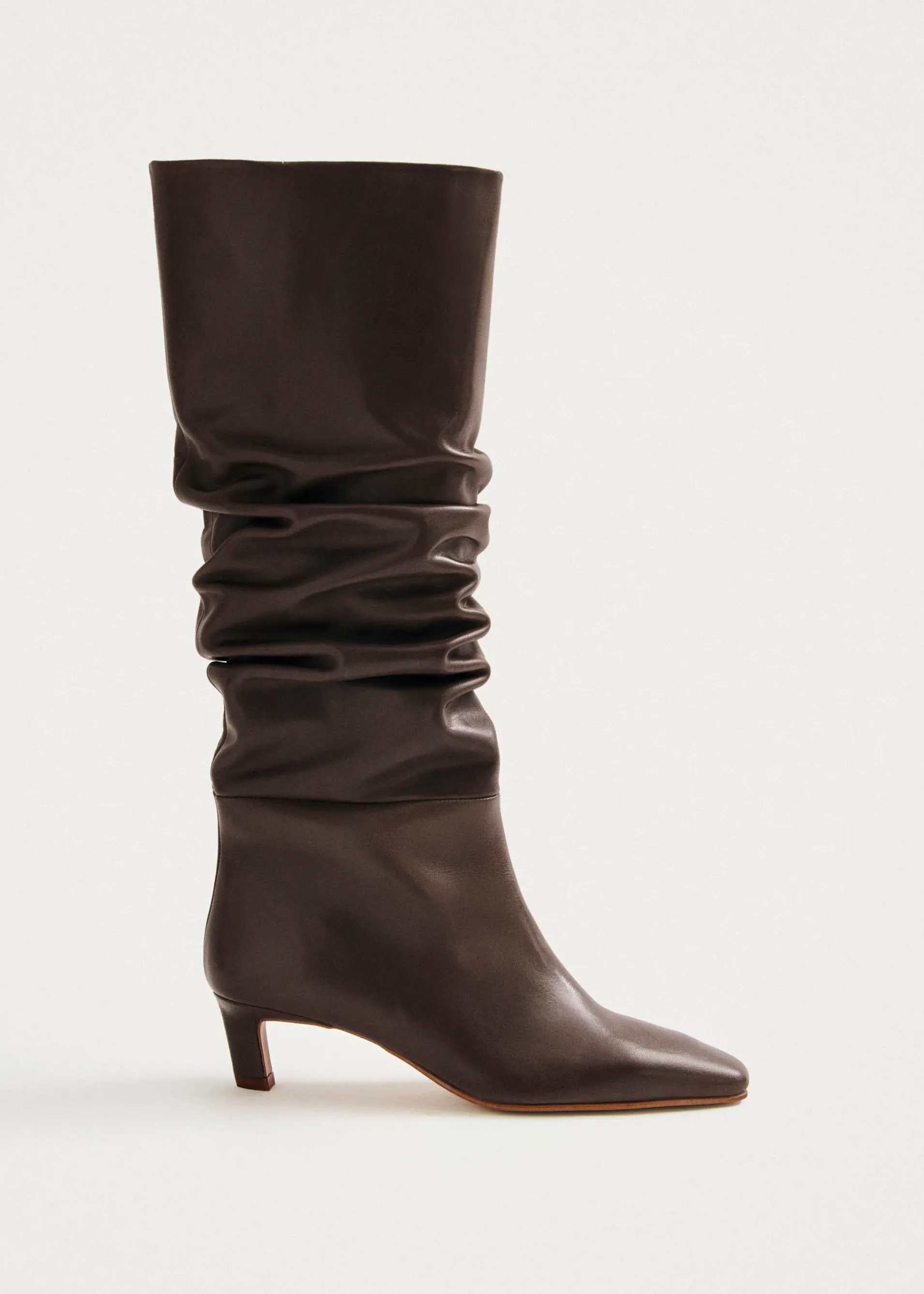 Shop Kalila Bottes en Cuir Marron Bottes