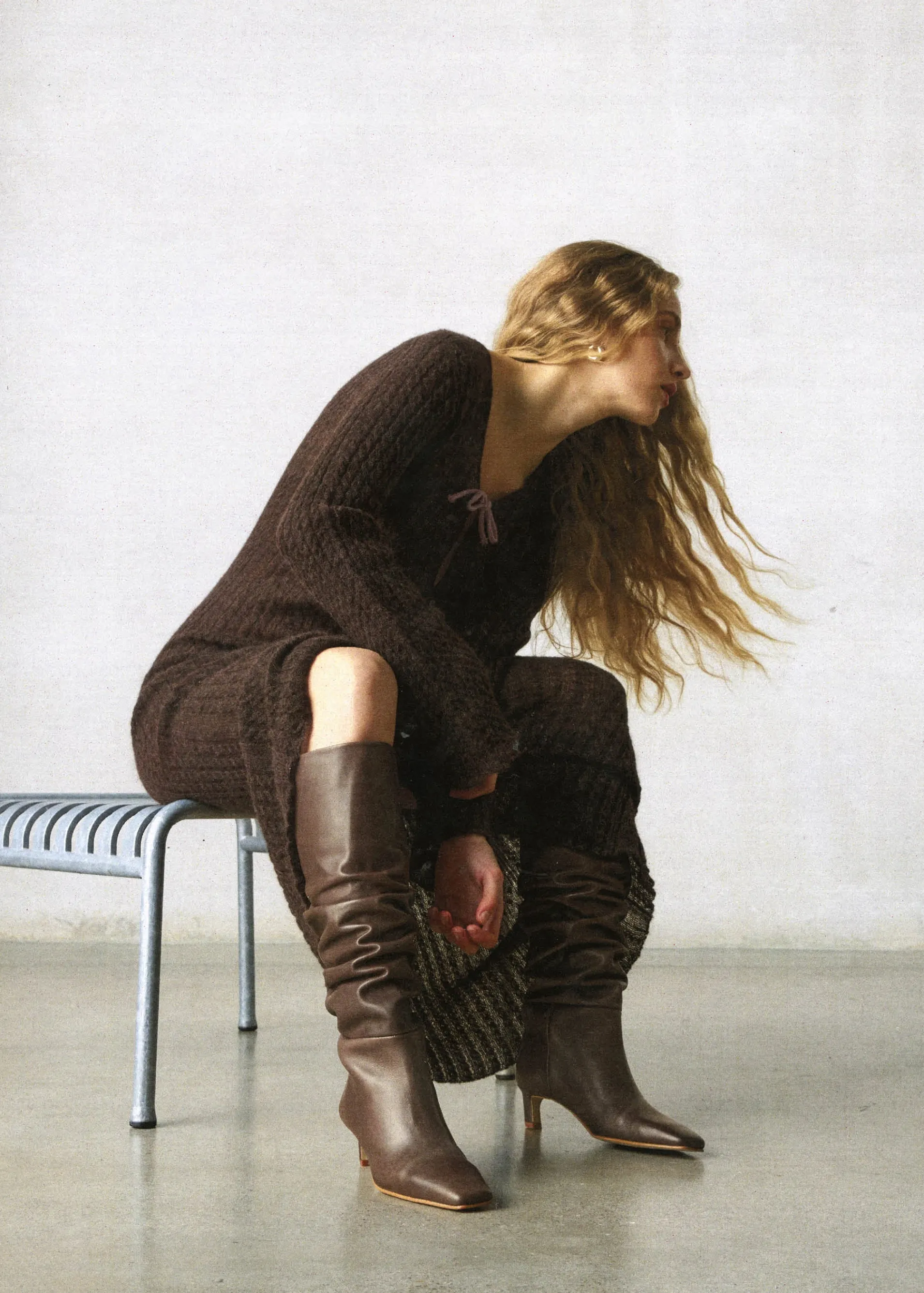 Shop Kalila Bottes en Cuir Marron Bottes