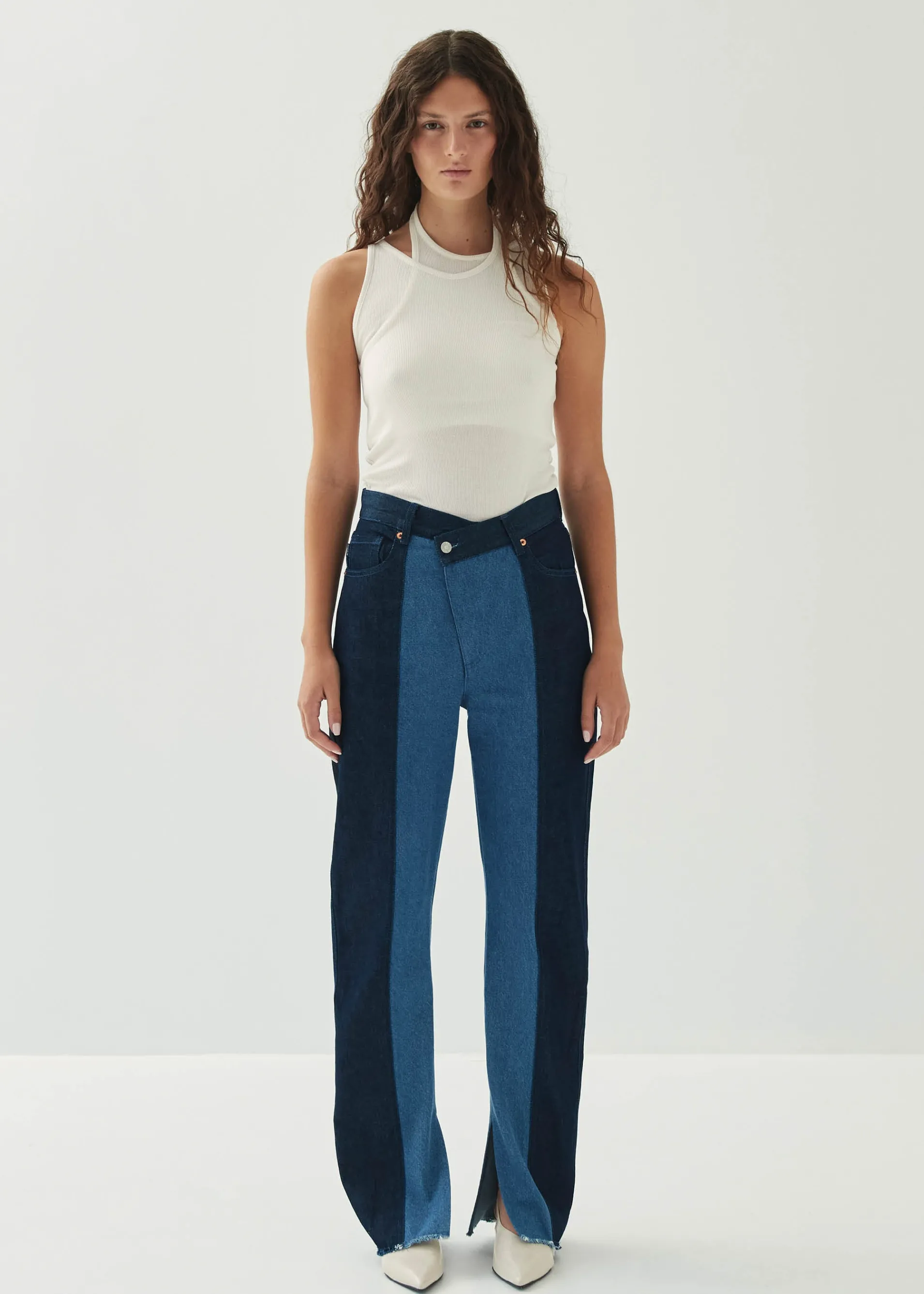 Best Sale Kansas Bicolor Indigo Denim Trousers Unités Limitées | Denim