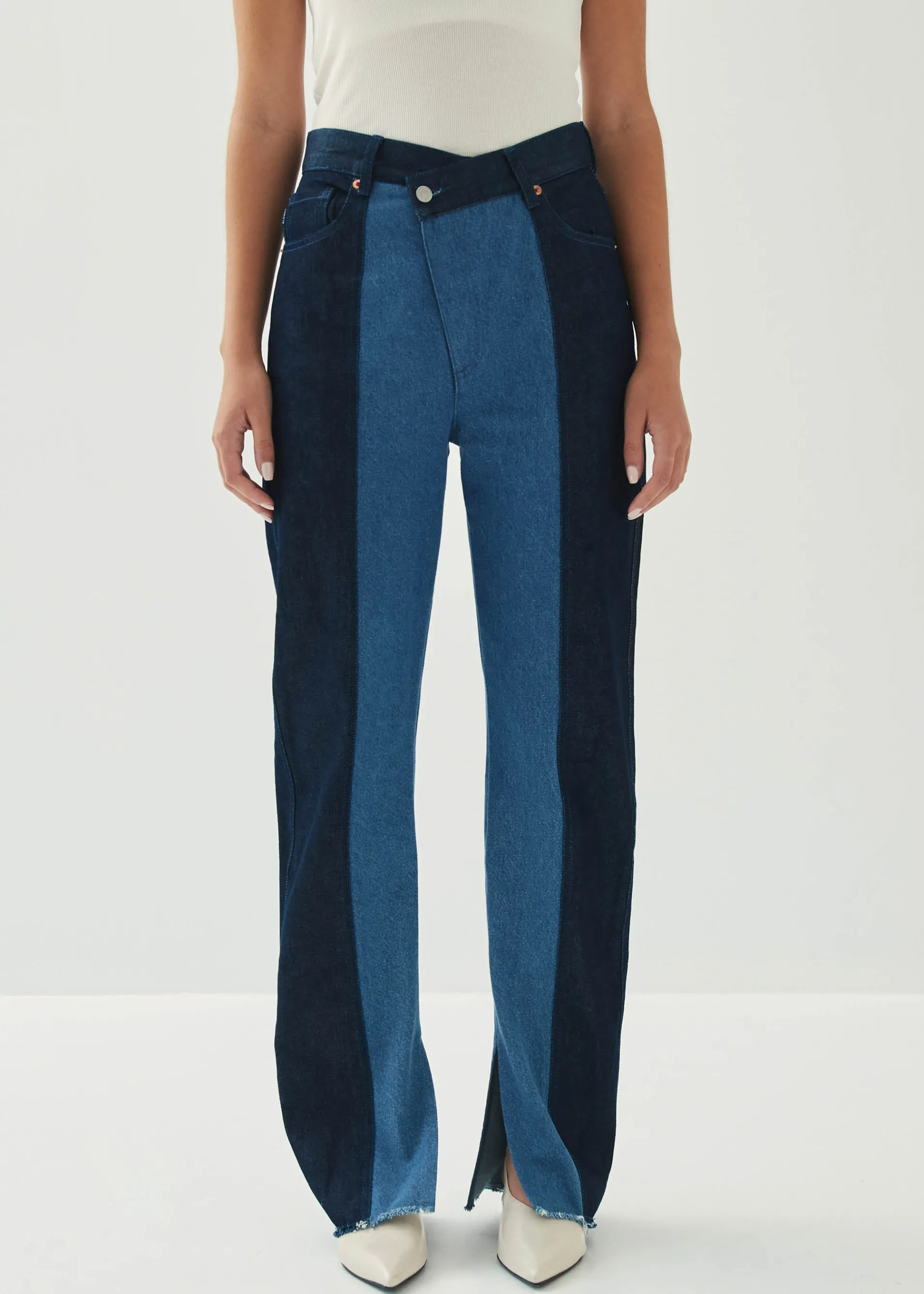 Best Sale Kansas Bicolor Indigo Denim Trousers Unités Limitées | Denim
