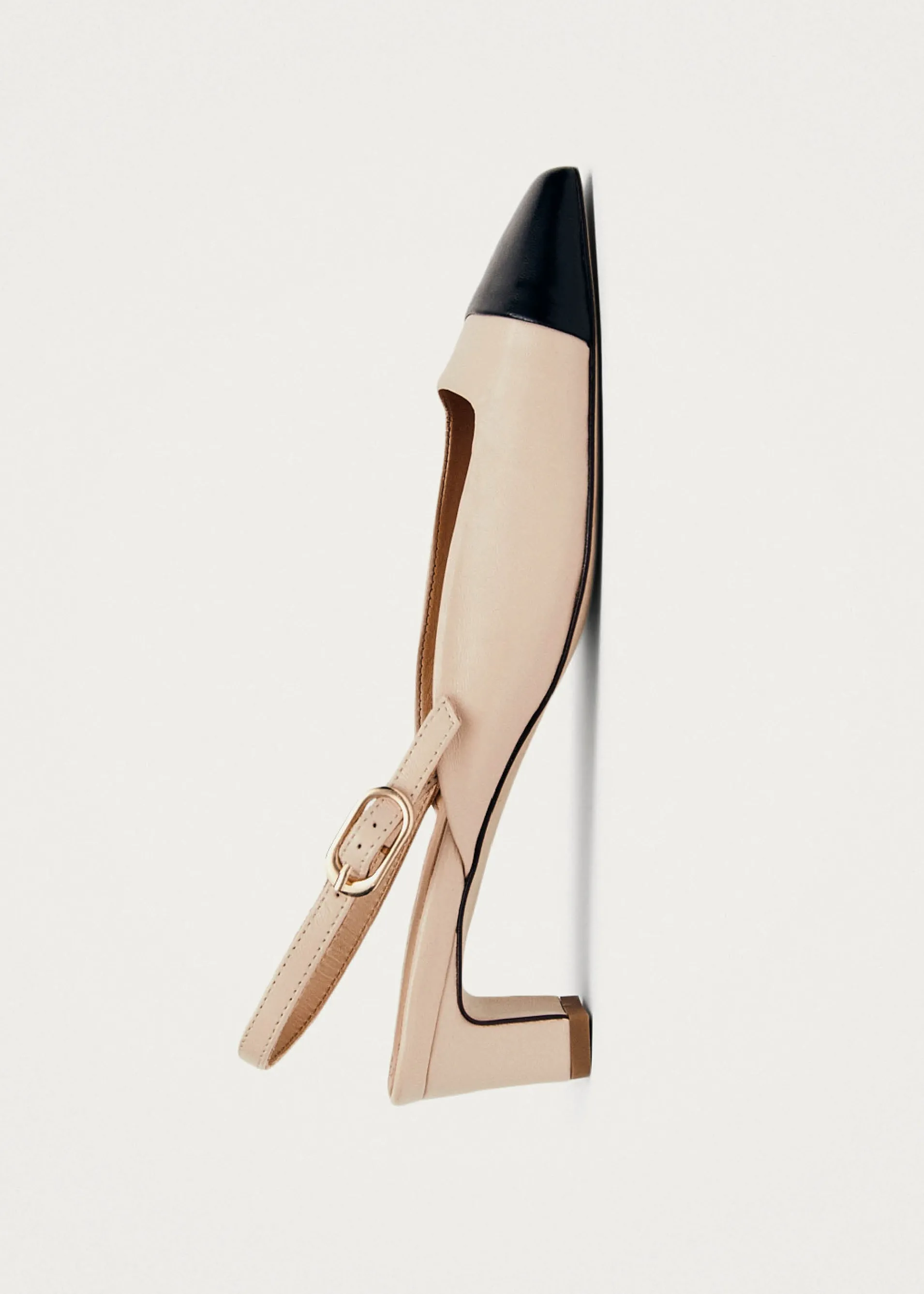Best Lindy Escarpins Bicolore en Cuir Crème et Noir Unités Limitées | Chaussures À Talons