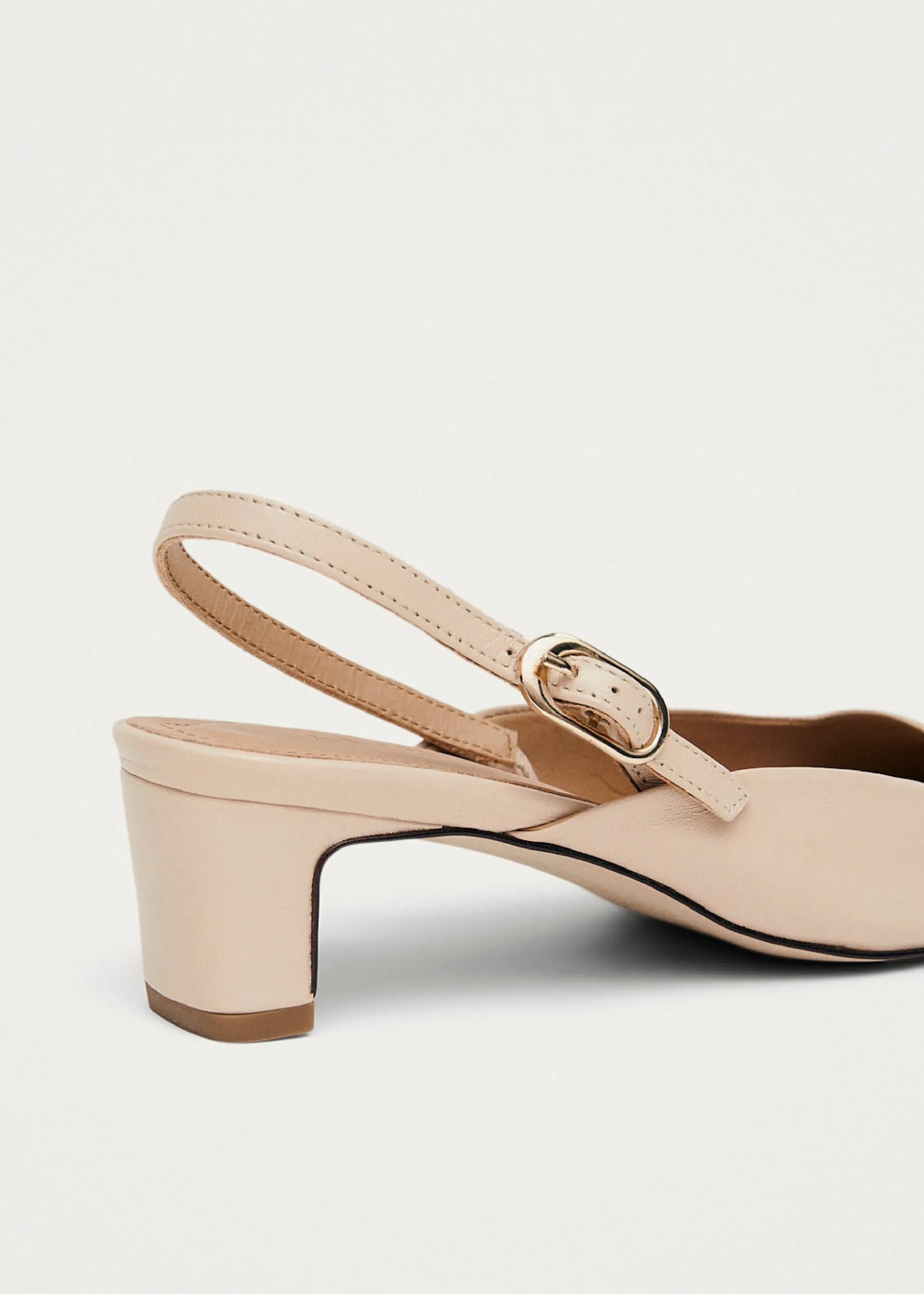 Best Lindy Escarpins Bicolore en Cuir Crème et Noir Unités Limitées | Chaussures À Talons