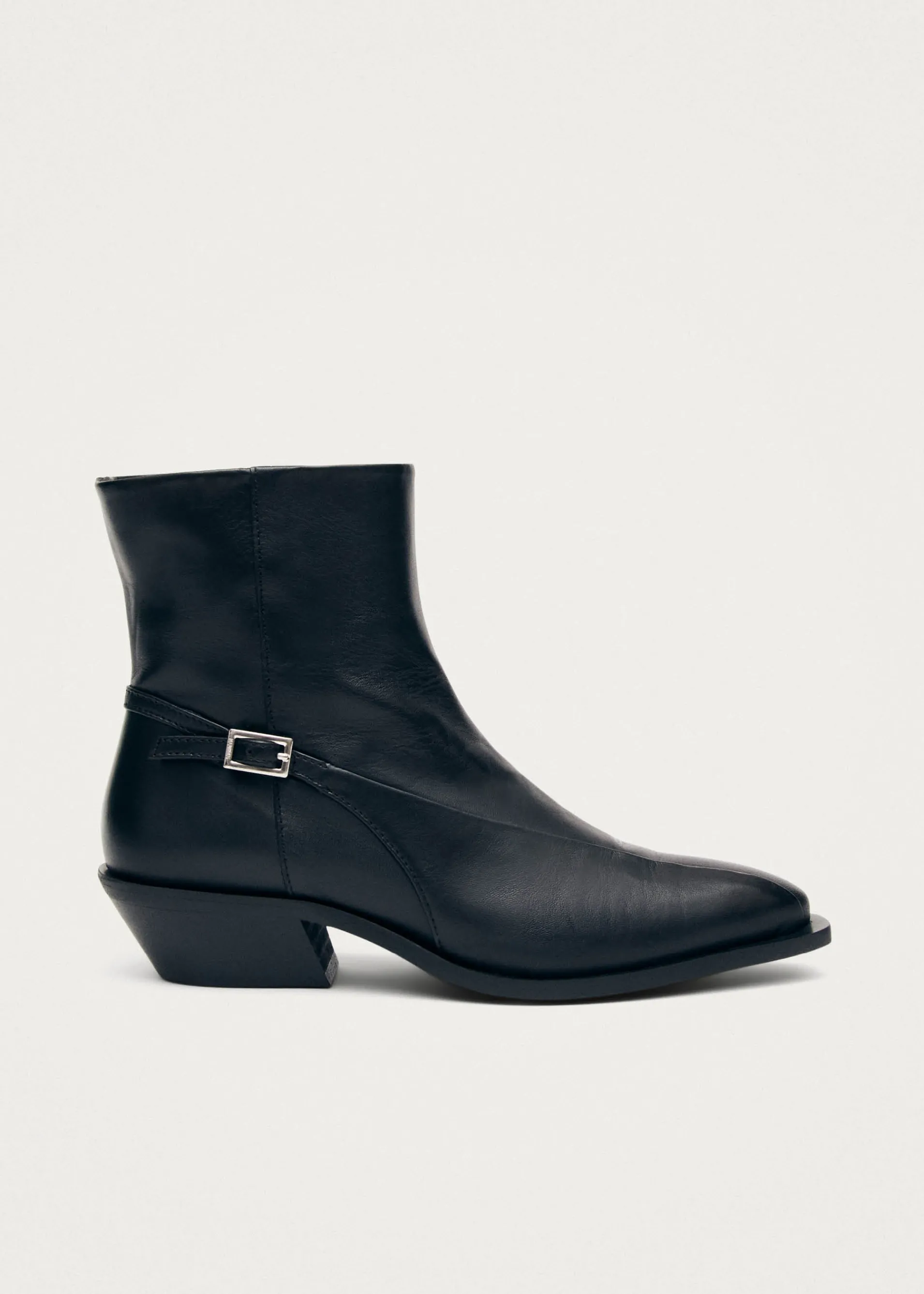 Fashion Lizzie Bottines en Cuir Noir Bottes