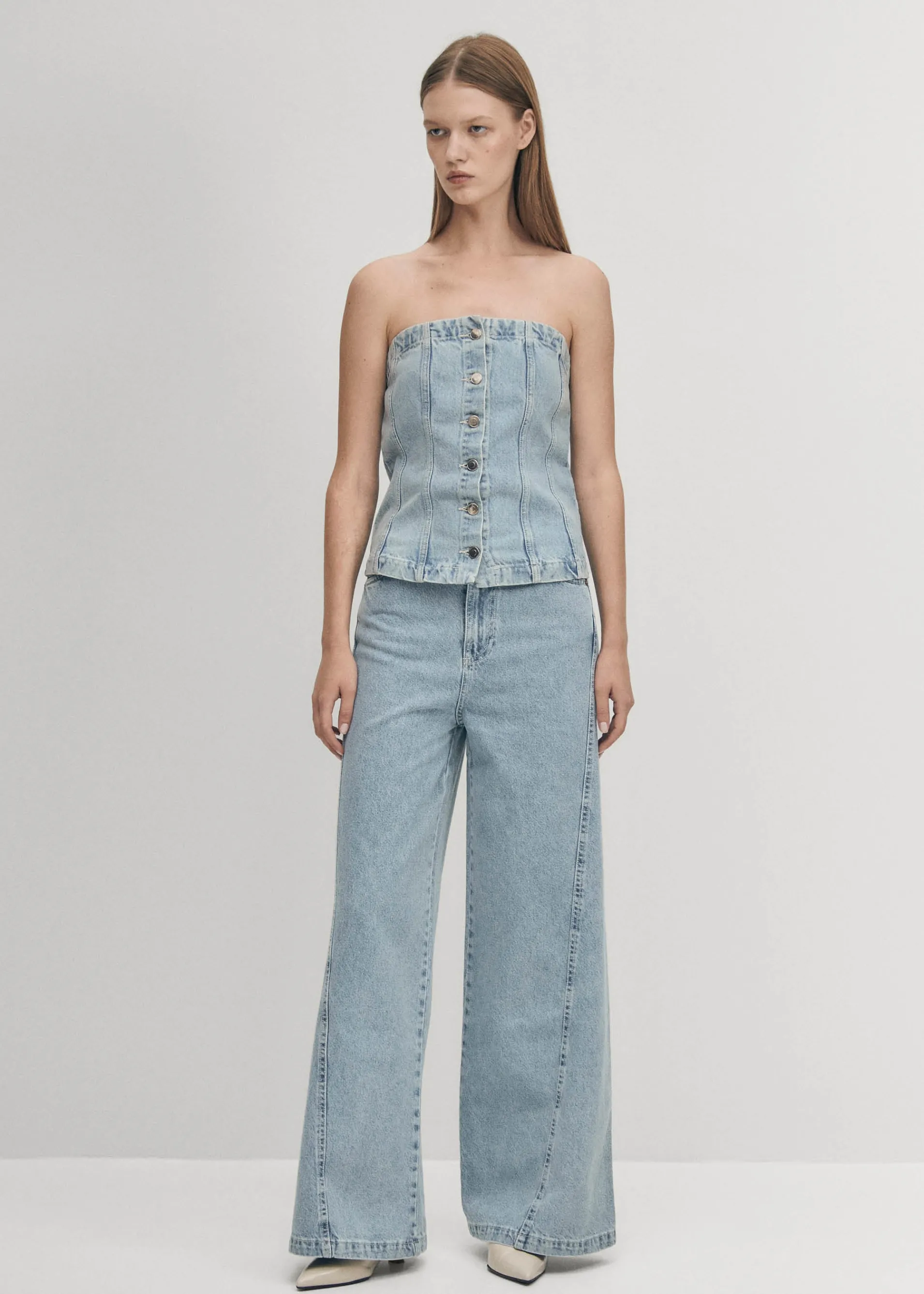 Online Magda Jean Bleu Taille Basse Unités Limitées | Total Looks