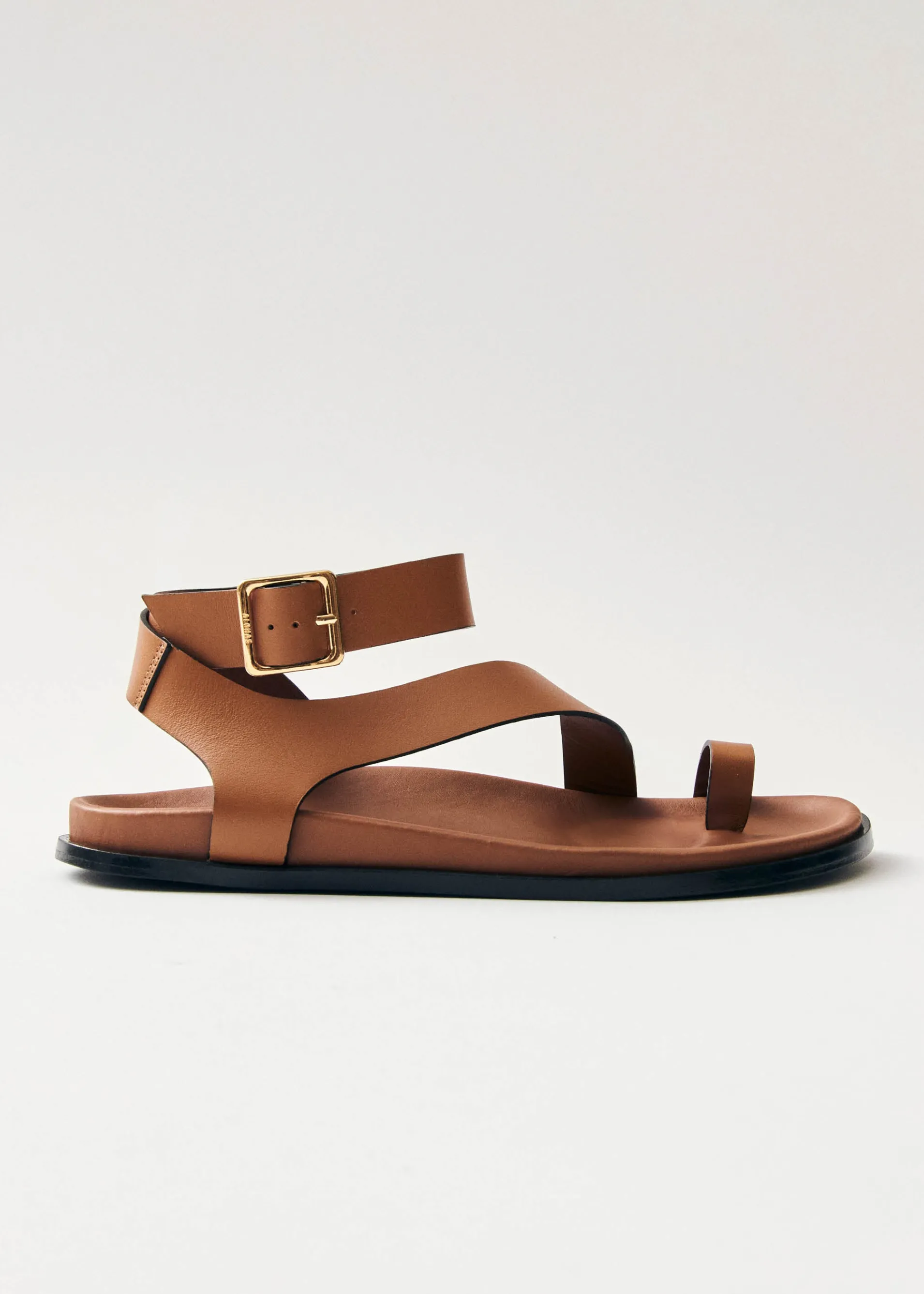 Shop Myles Sandales en Cuir Marron Sandales