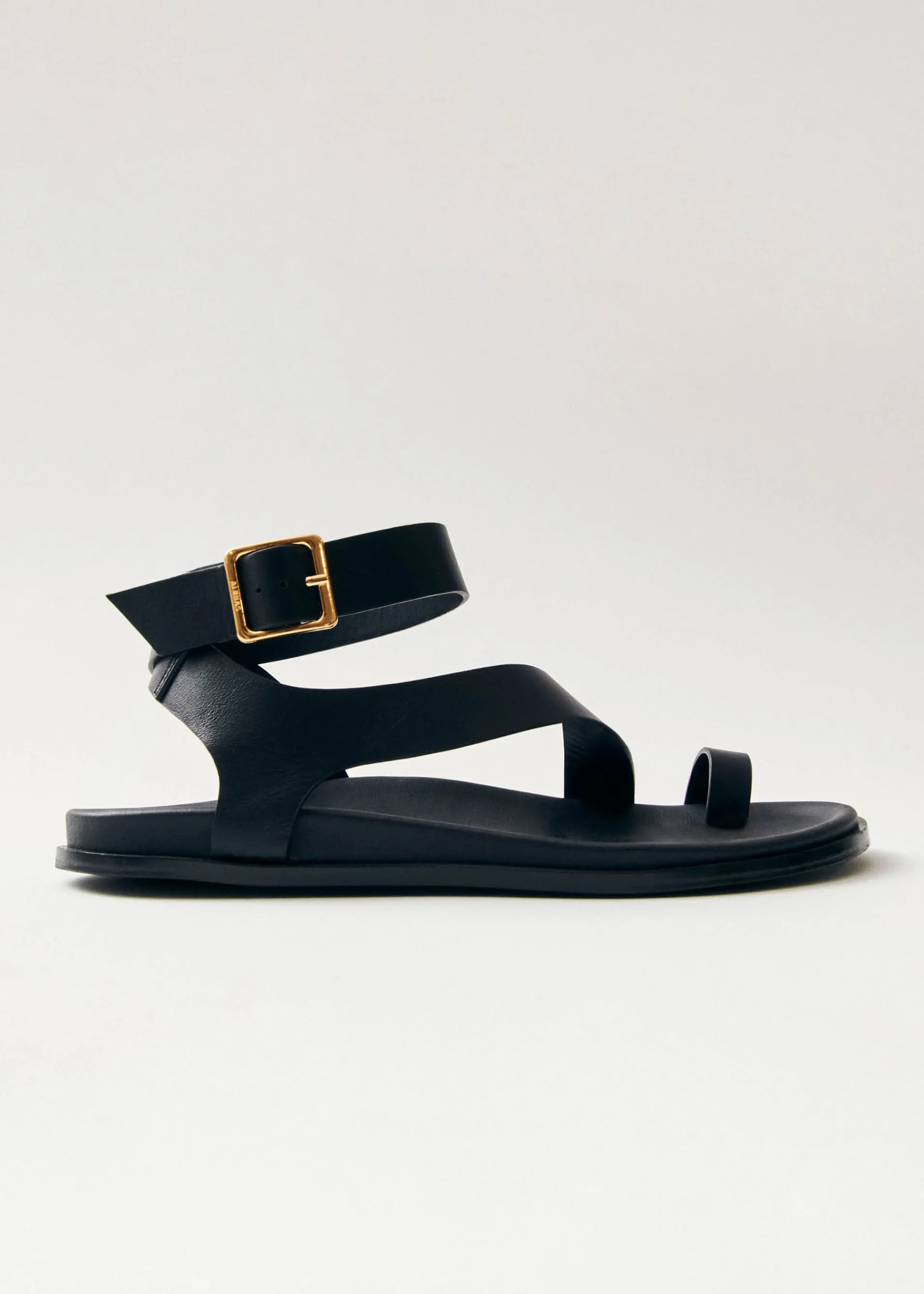 Sale Myles Sandales en Cuir Noir Sandales