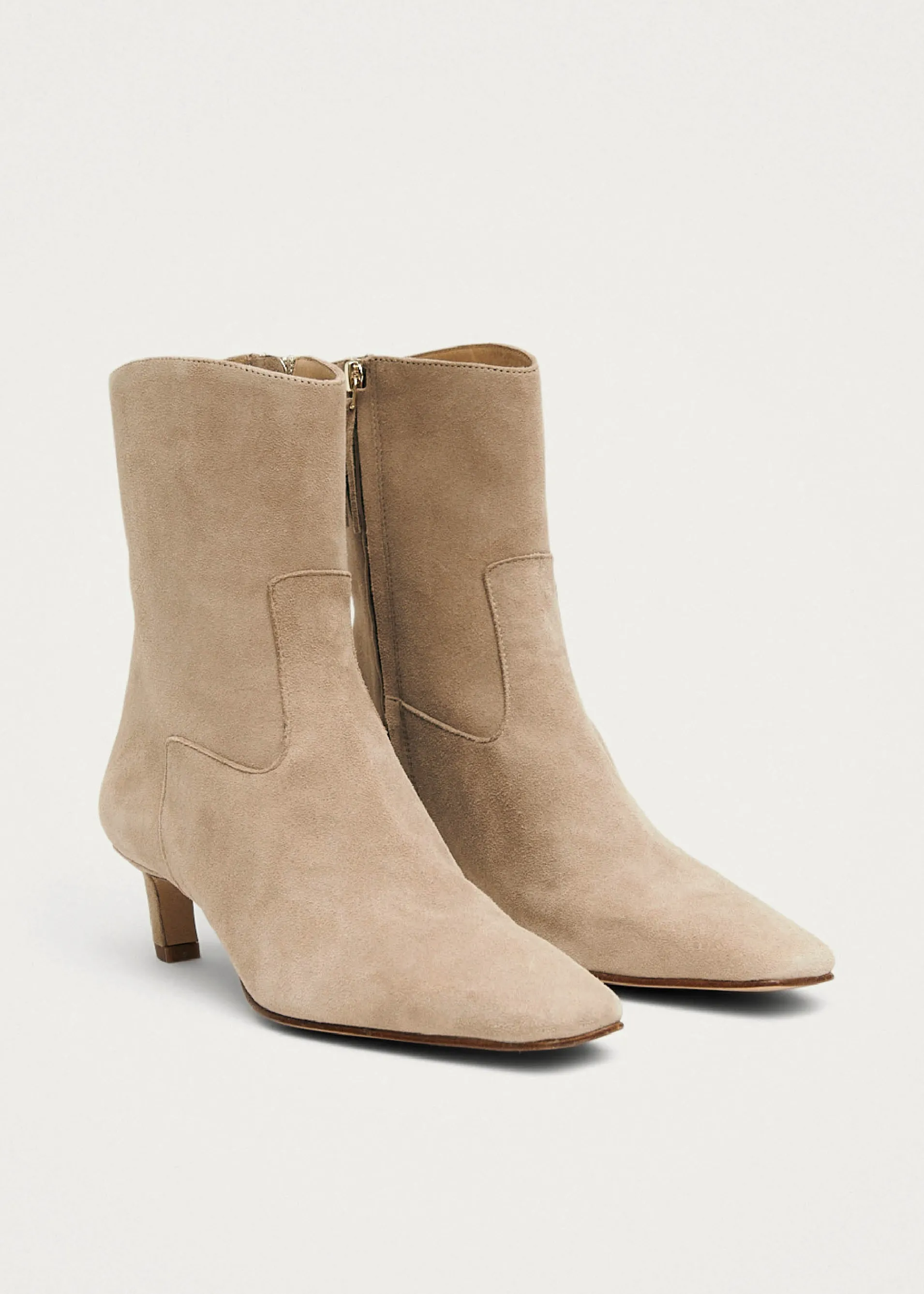 Cheap Nash Suede Beige Leather Ankle Boots Unités Limitées | Bottes