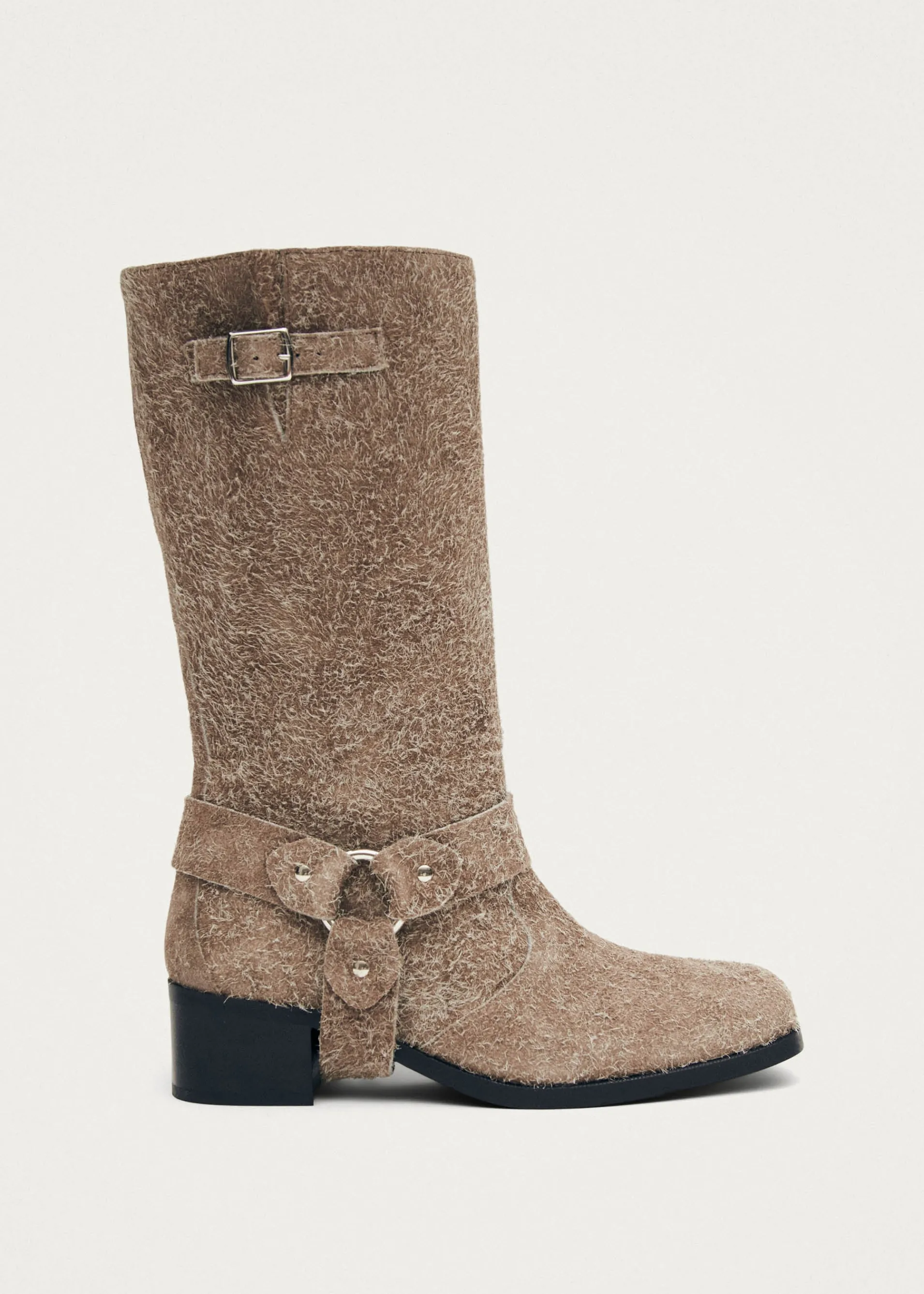 Online Rocky Suede Fuzzy Beige Bottes