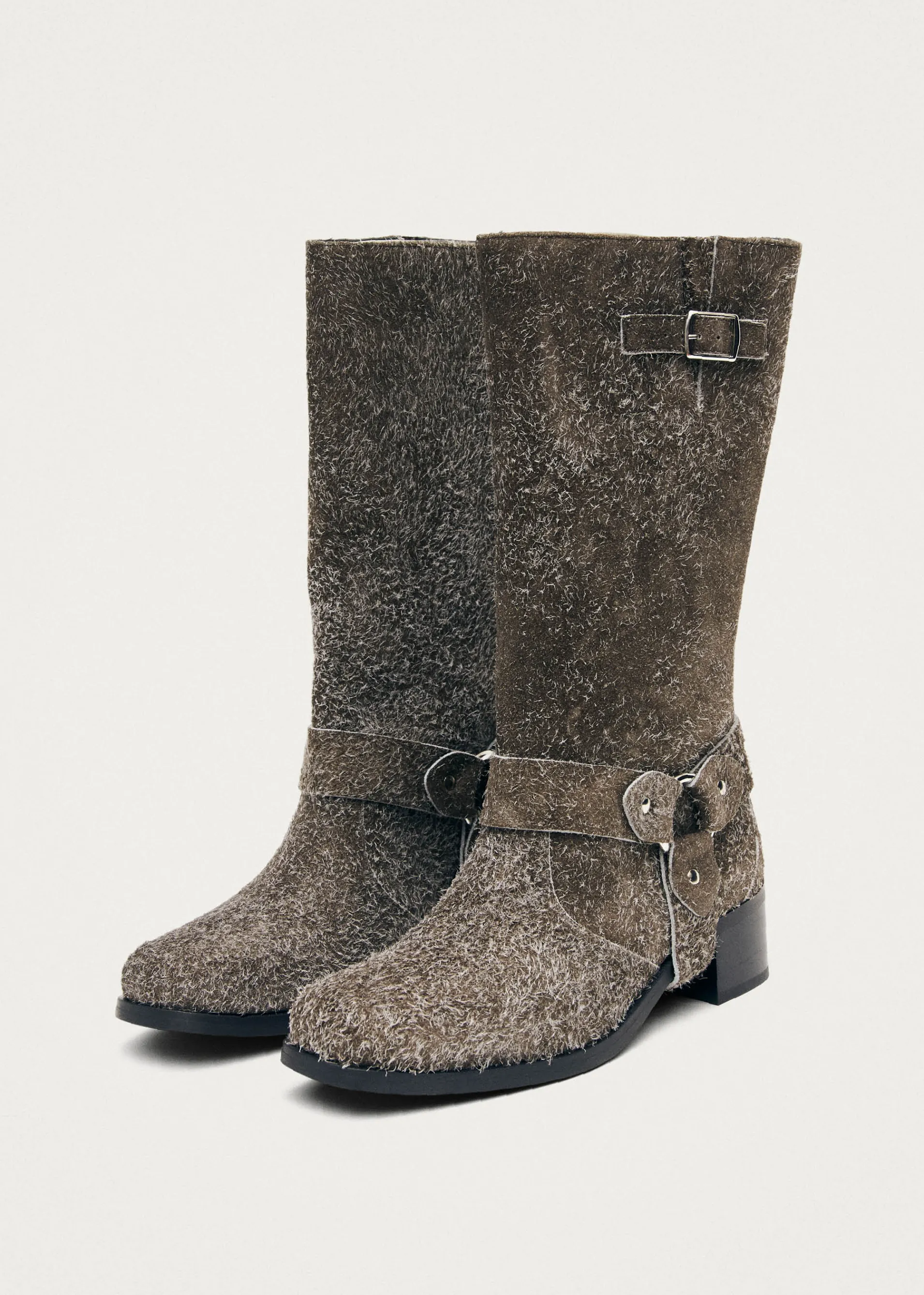 Best Rocky Suede Fuzzy Dust Khaki Bottes