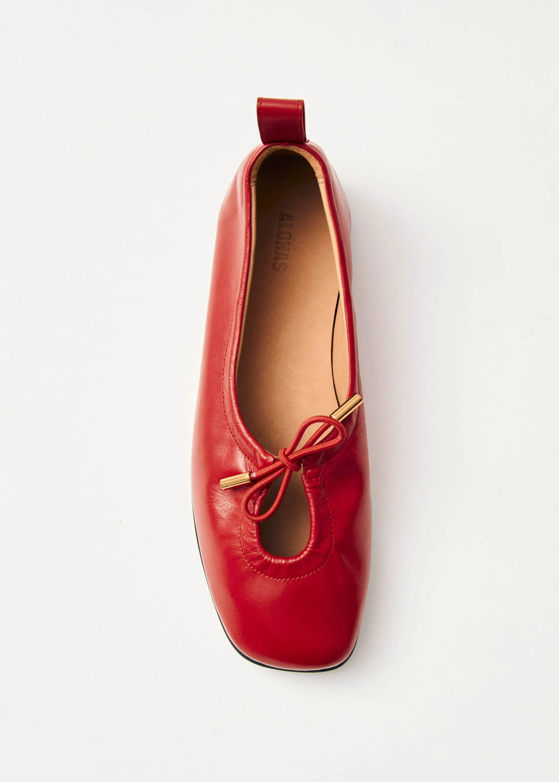 Sale Rosalind Ballerines en Cuir Rouge Ballerines