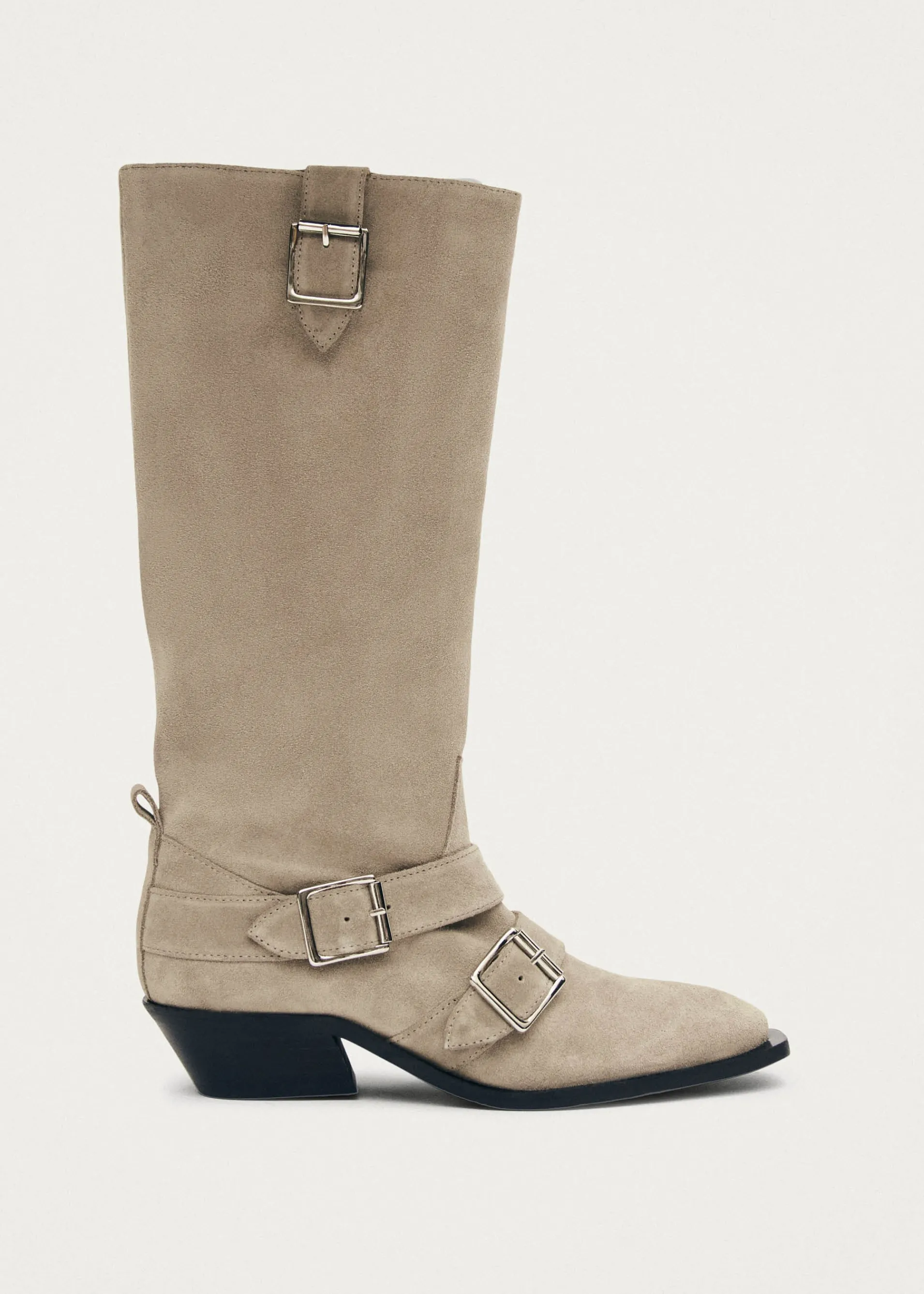 Store Ryder Suede Beige Leather Boots Bottes