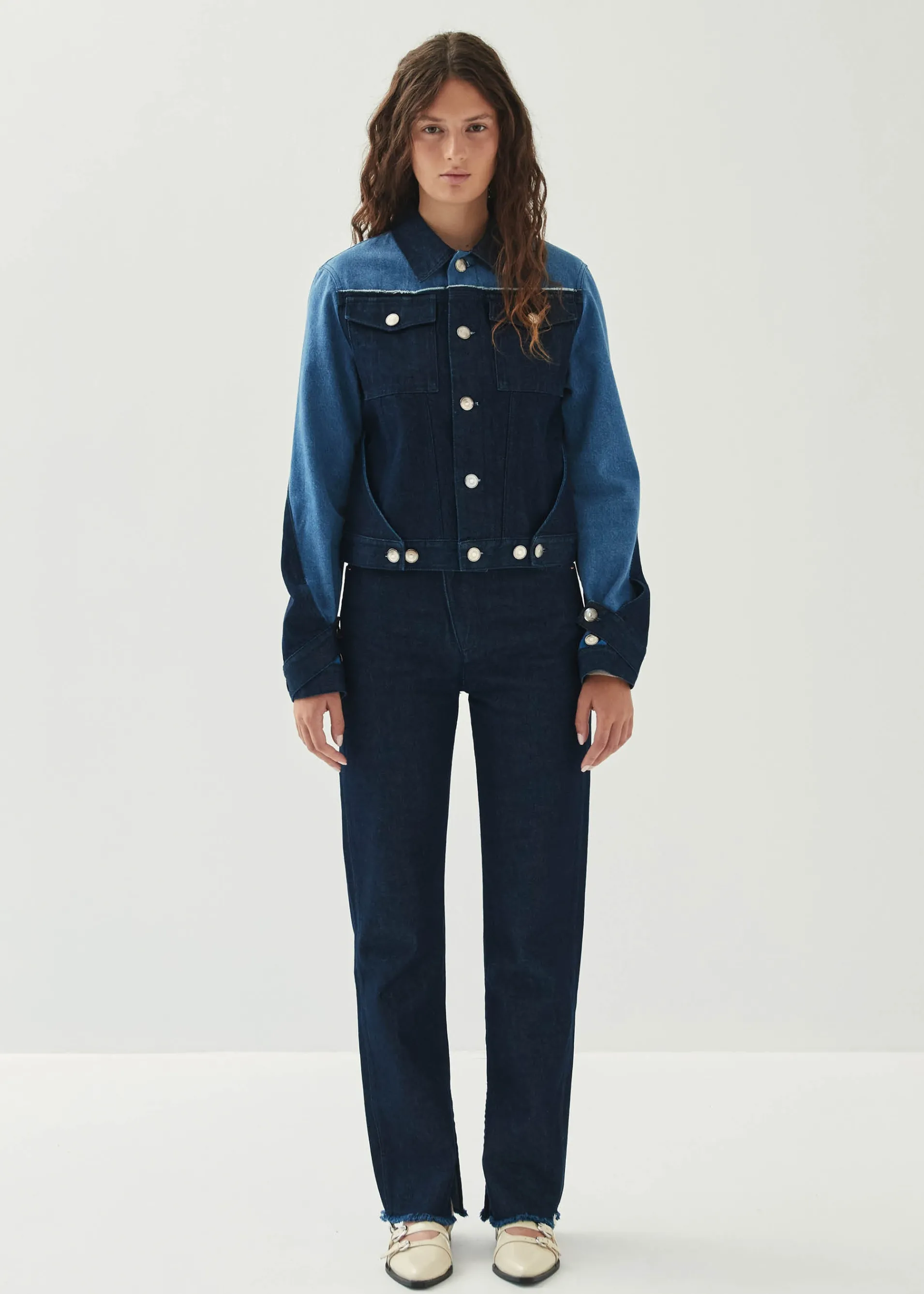 Flash Sale Sand Veste en Jean Bicolore Indigo Unités Limitées | Vestes & Manteaux