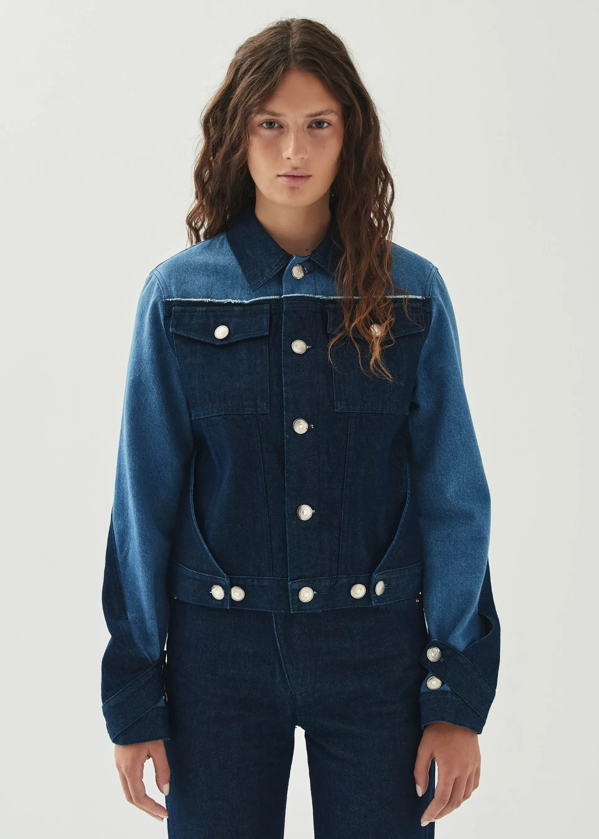 Flash Sale Sand Veste en Jean Bicolore Indigo Unités Limitées | Vestes & Manteaux