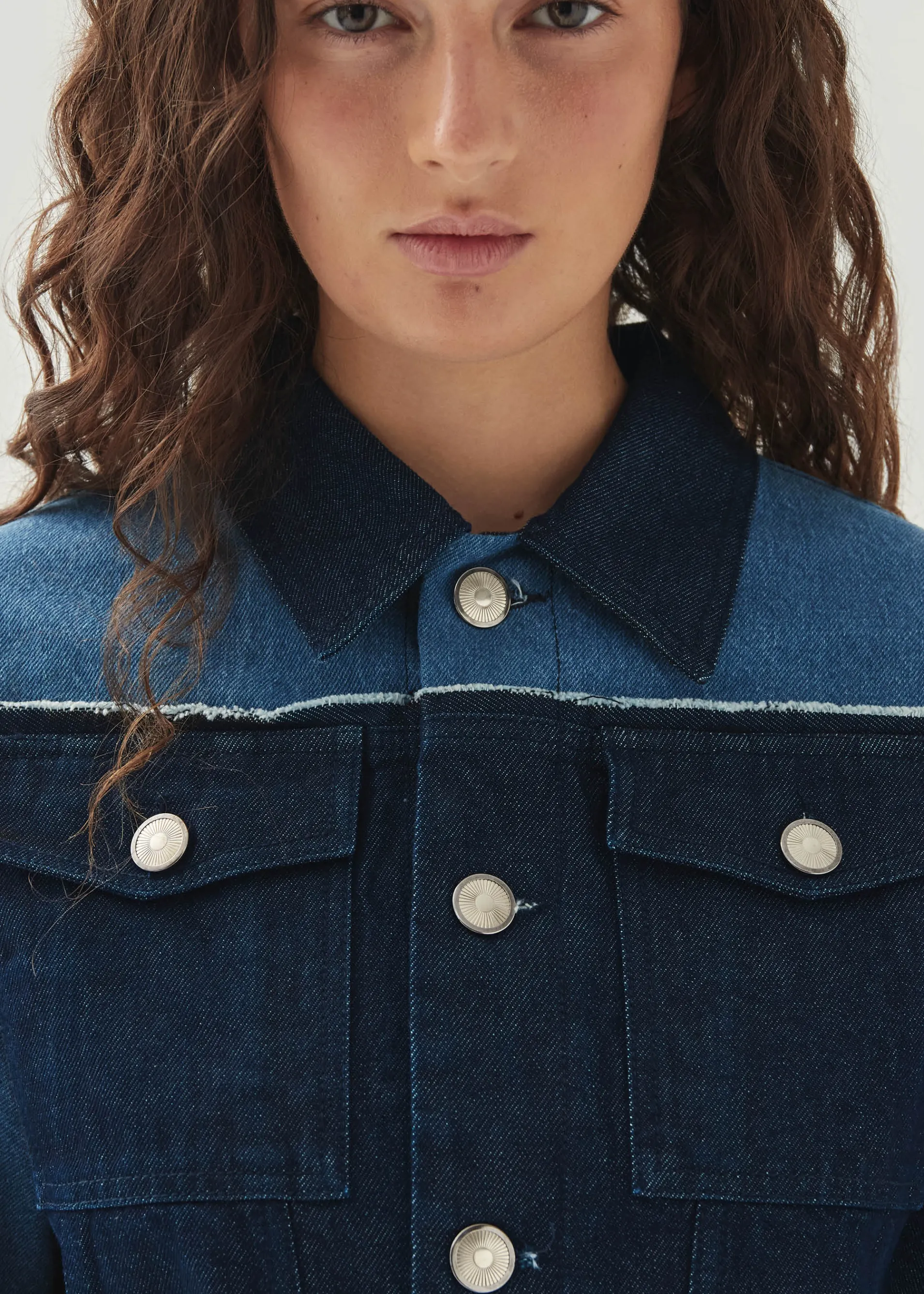 Flash Sale Sand Veste en Jean Bicolore Indigo Unités Limitées | Vestes & Manteaux