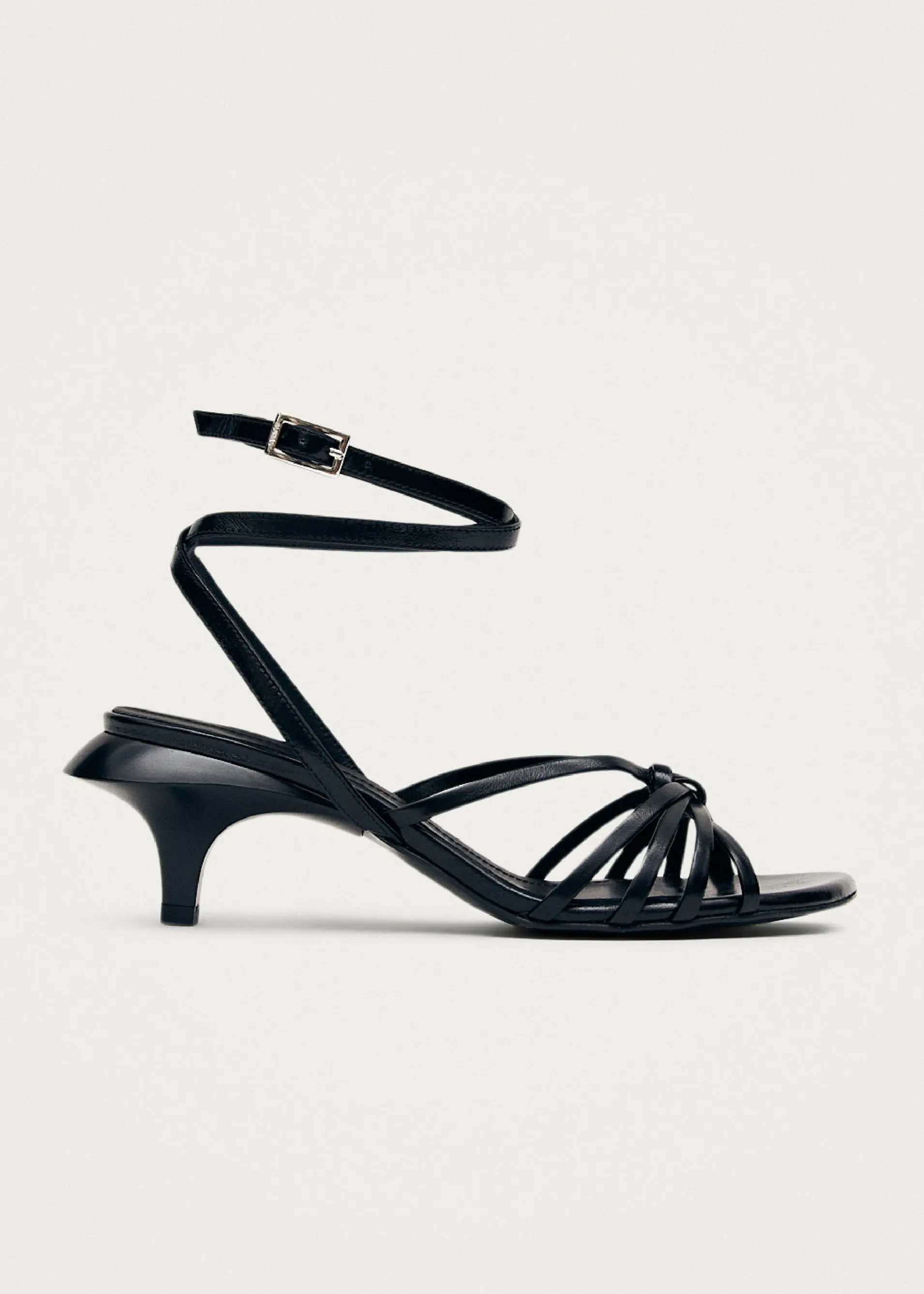 Clearance Soleia Sandales en Cuir Noir Sandales