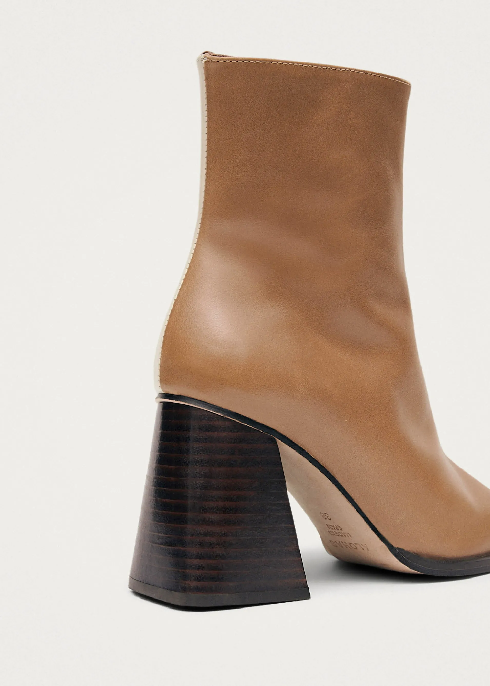 Discount South Bicolor Bottines en cuir marron et beige Unités Limitées | Bottes