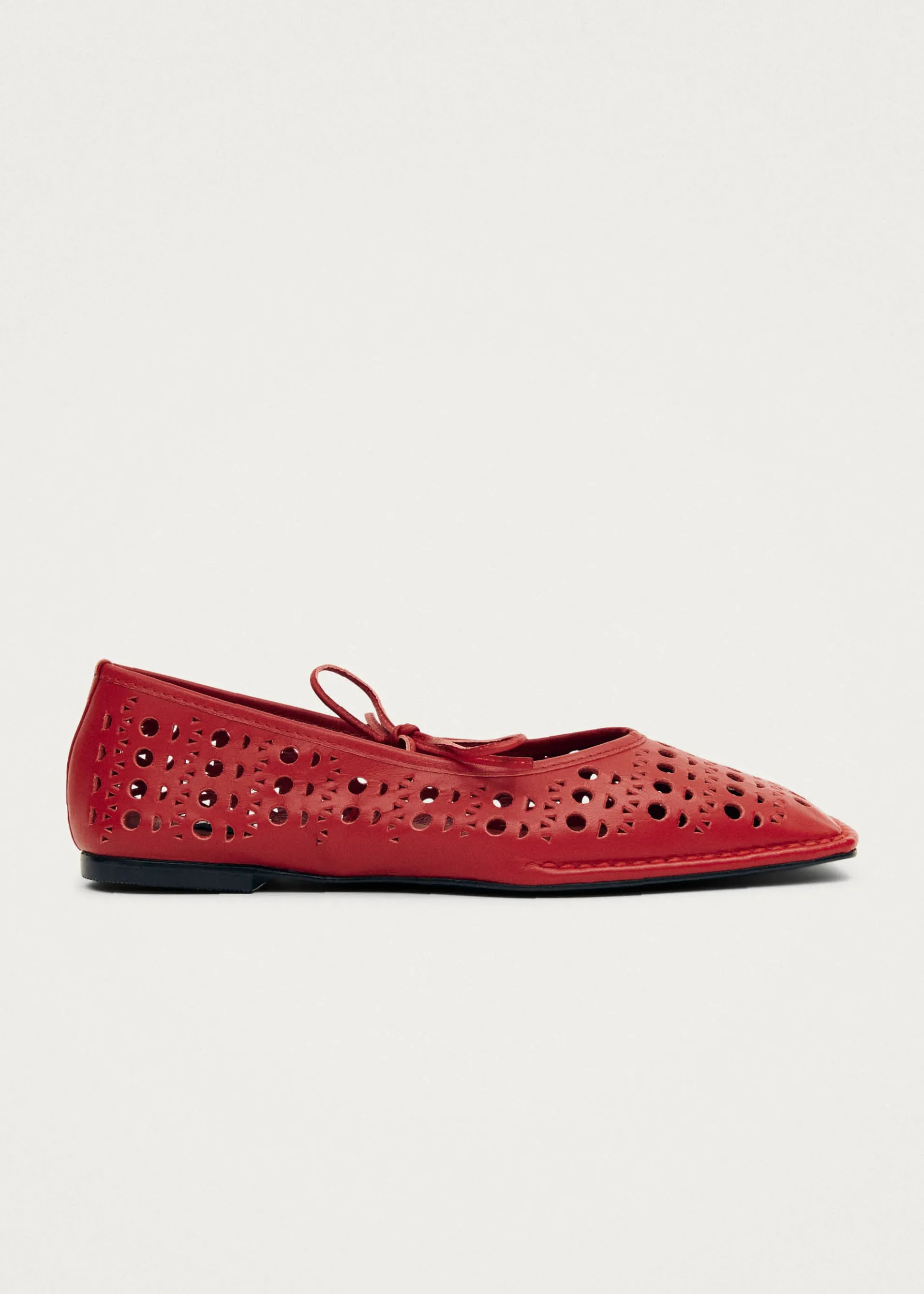 Discount Sway Slit Ballerines en Cuir Rouge Ballerines