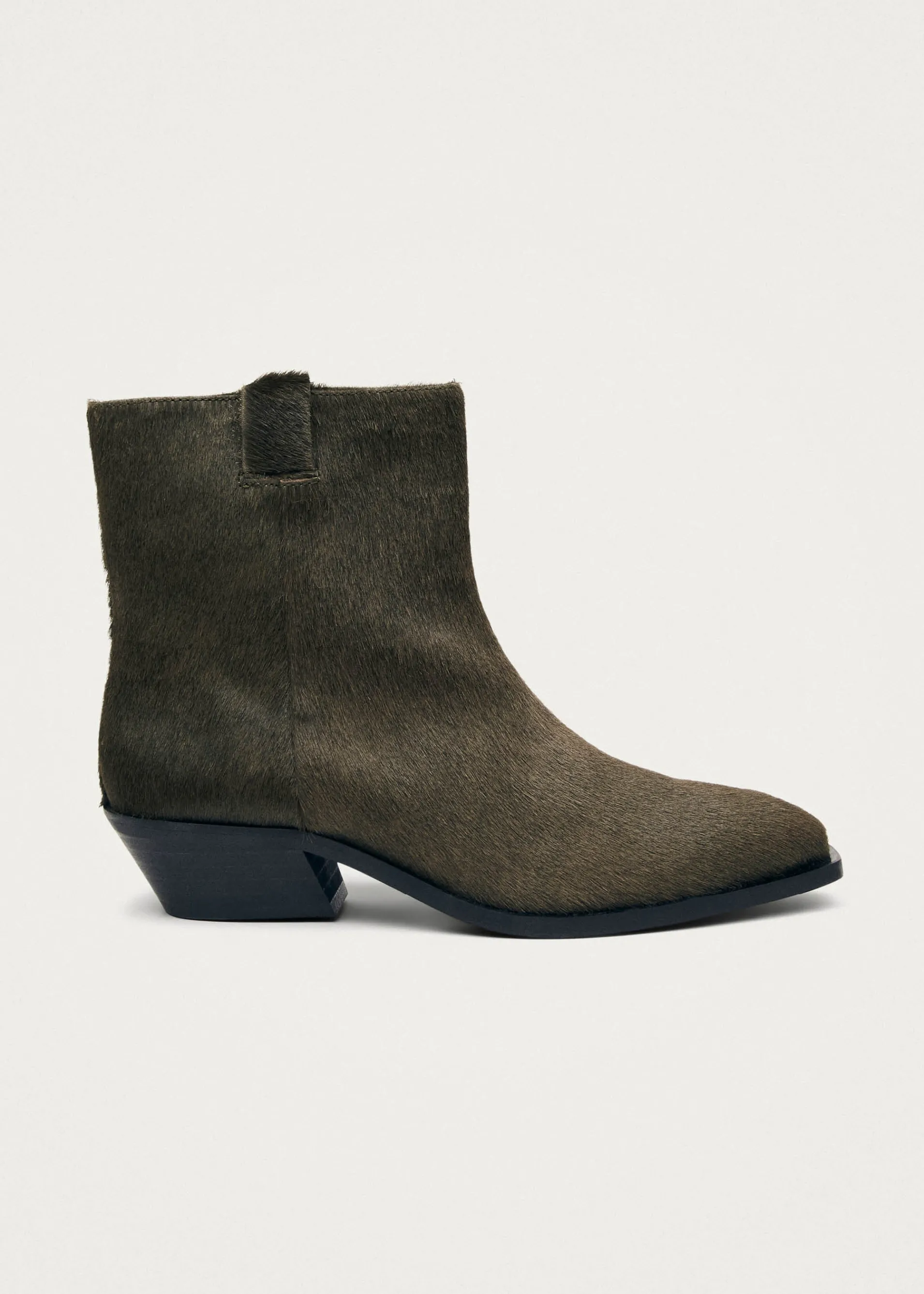 Shop Syd Bottines en Cuir Doux Kaki Bottes