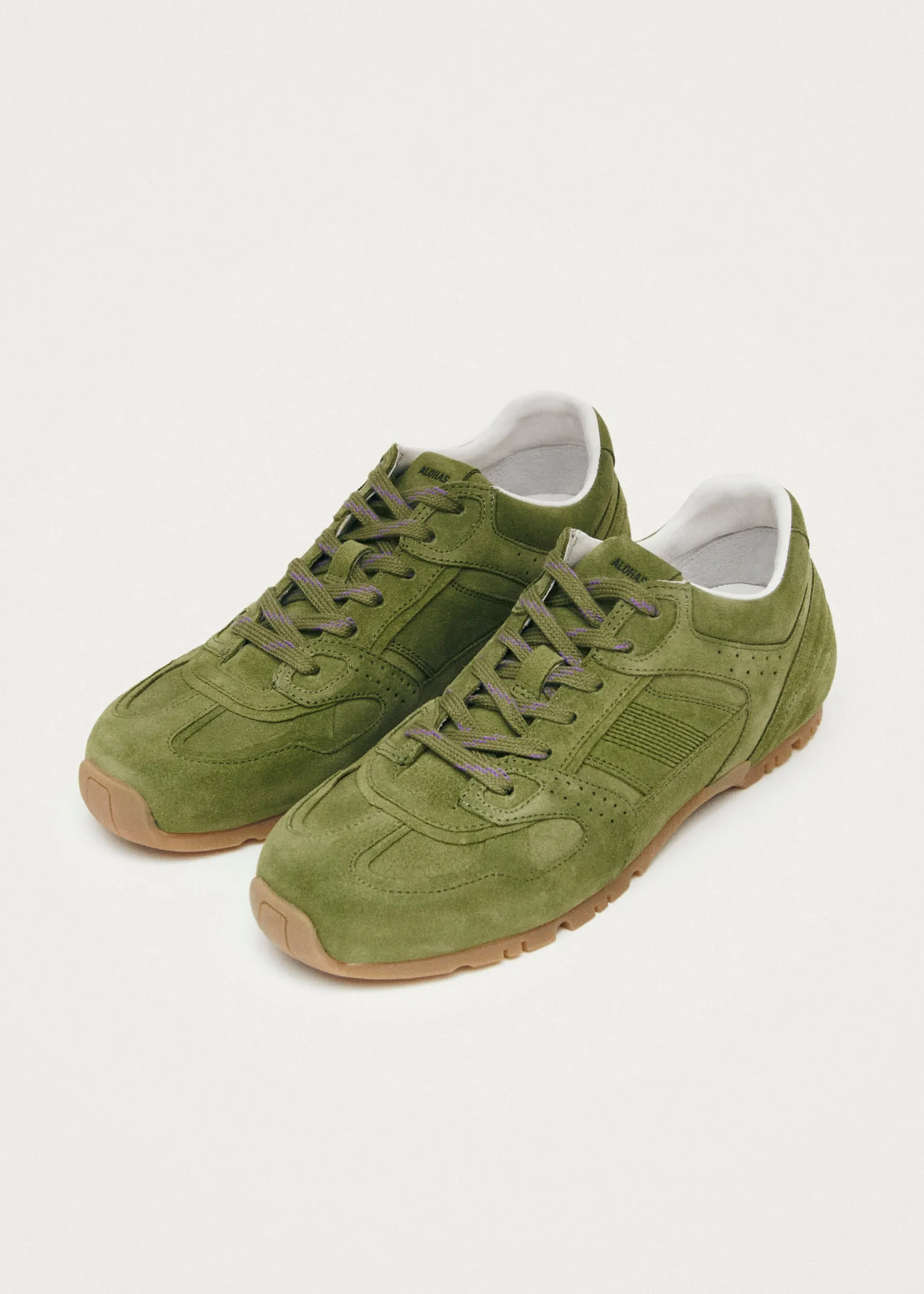 Store Tb.56 Suede Baskets en Cuir Vert Unités Limitées | Men