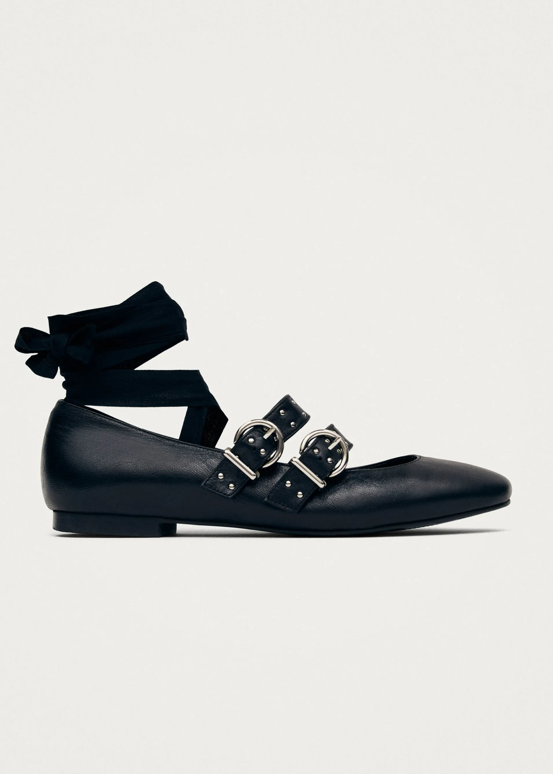 Shop Thekla Ballerines en Cuir Noir Unités Limitées | Ballerines