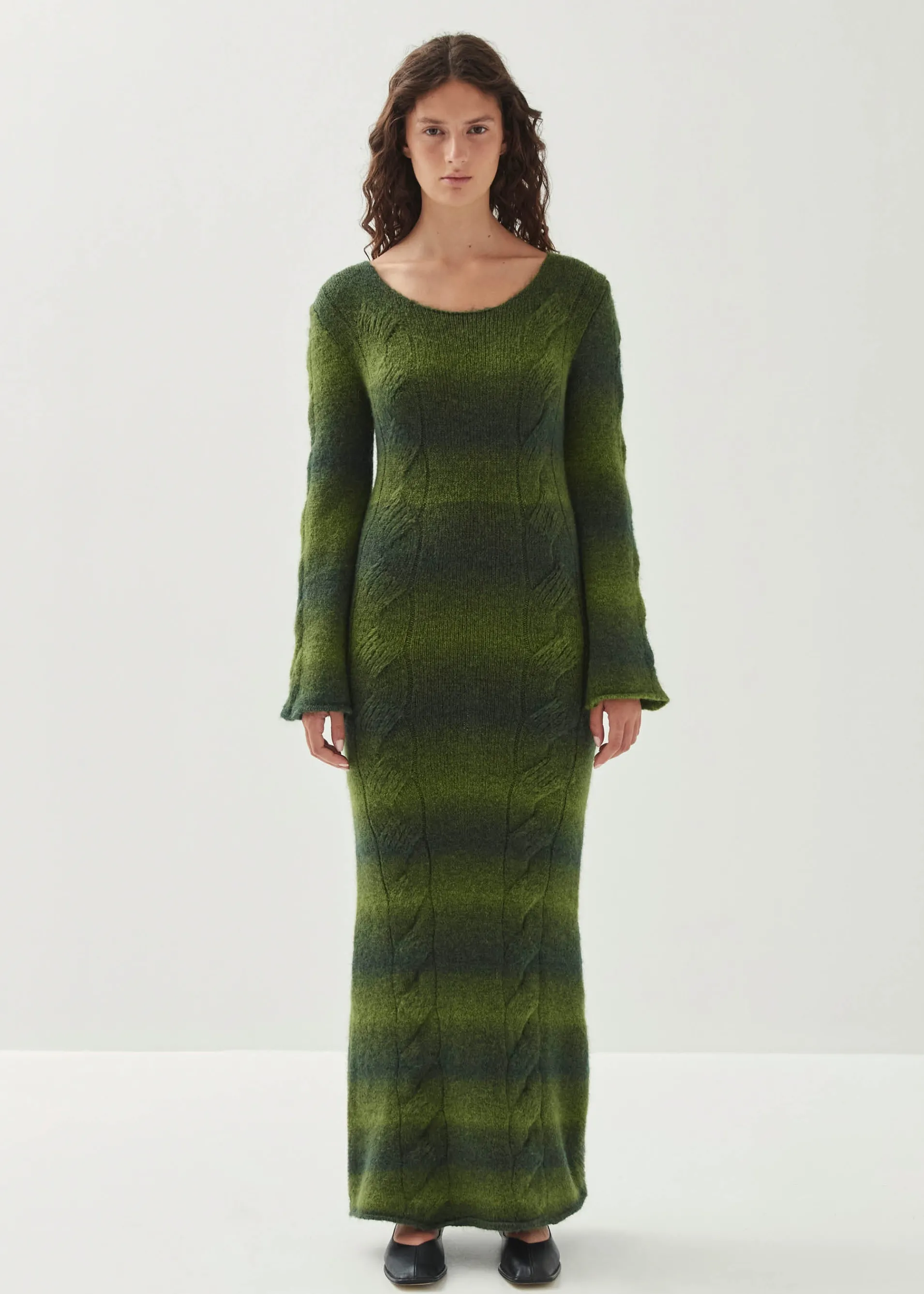 Clearance Trenza Robe Verte en Maille Unités Limitées | Robes