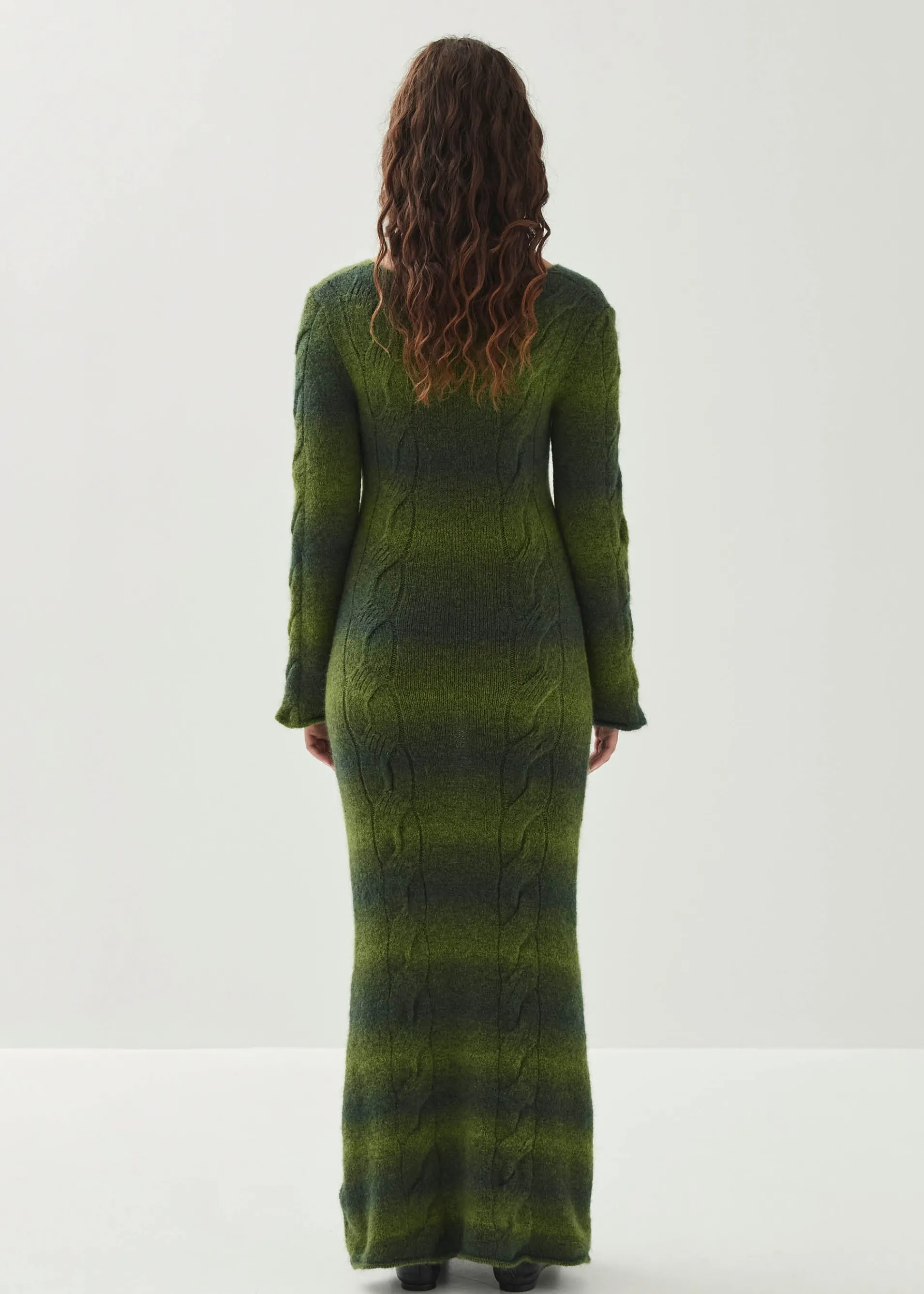 Clearance Trenza Robe Verte en Maille Unités Limitées | Robes