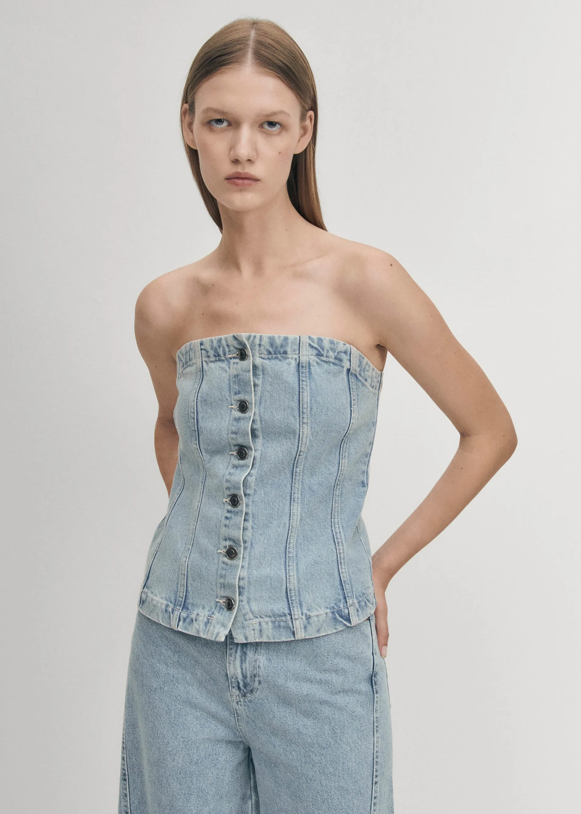 Fashion Troyes Top en Denim Bleu Unités Limitées | Denim