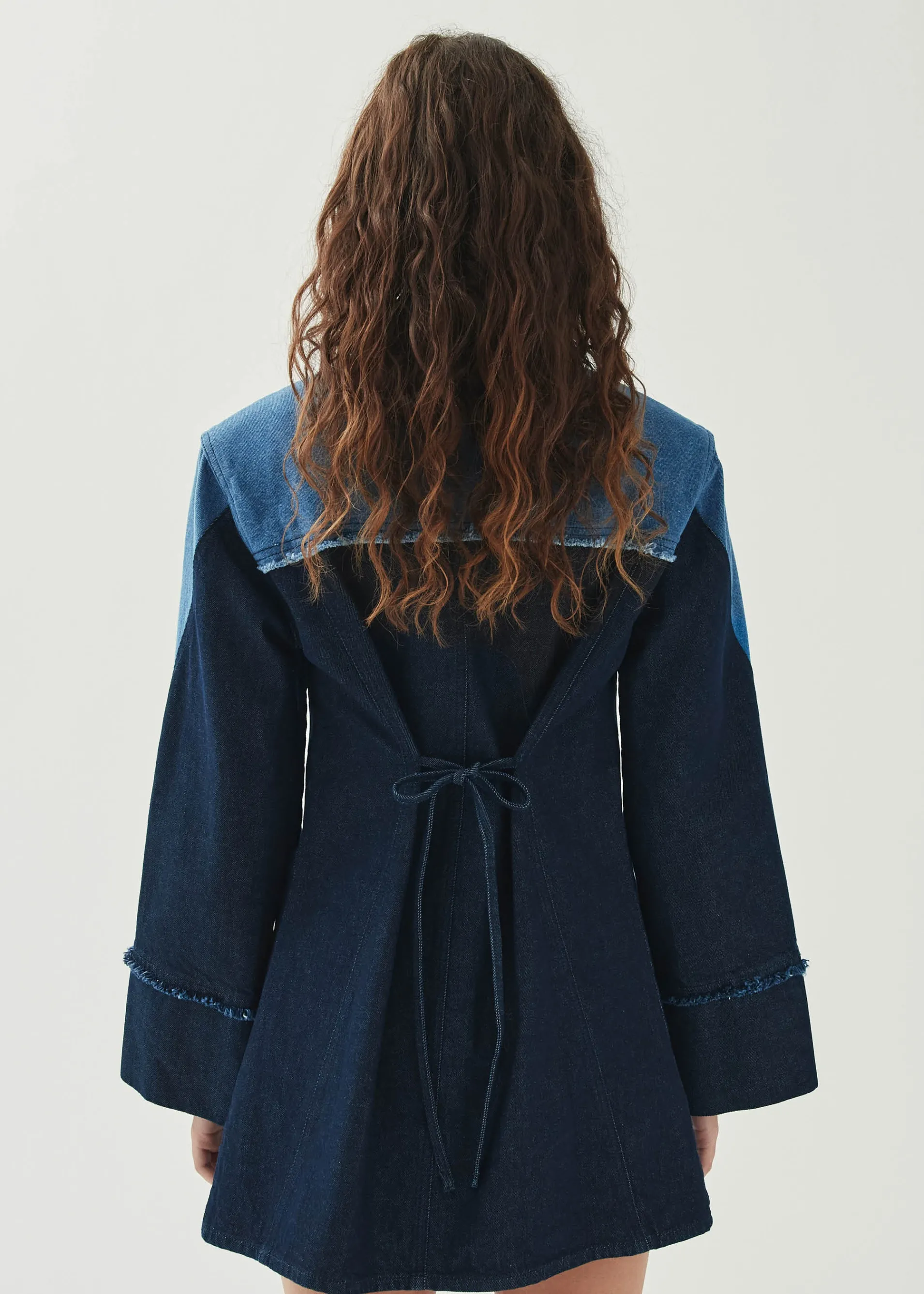 Shop Veden Bicolor Indigo Denim Dress Unités Limitées | Denim