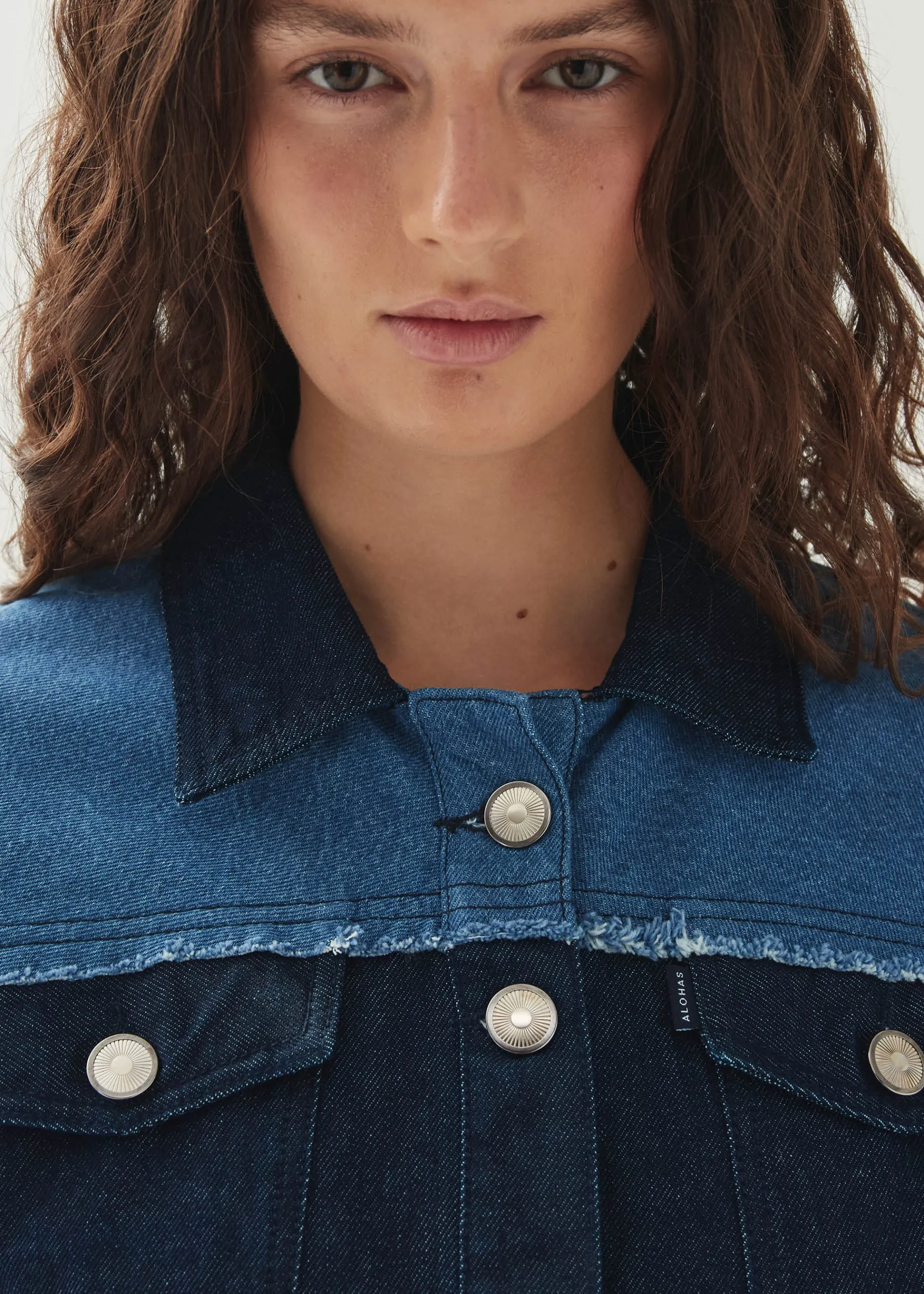 Shop Veden Bicolor Indigo Denim Dress Unités Limitées | Denim