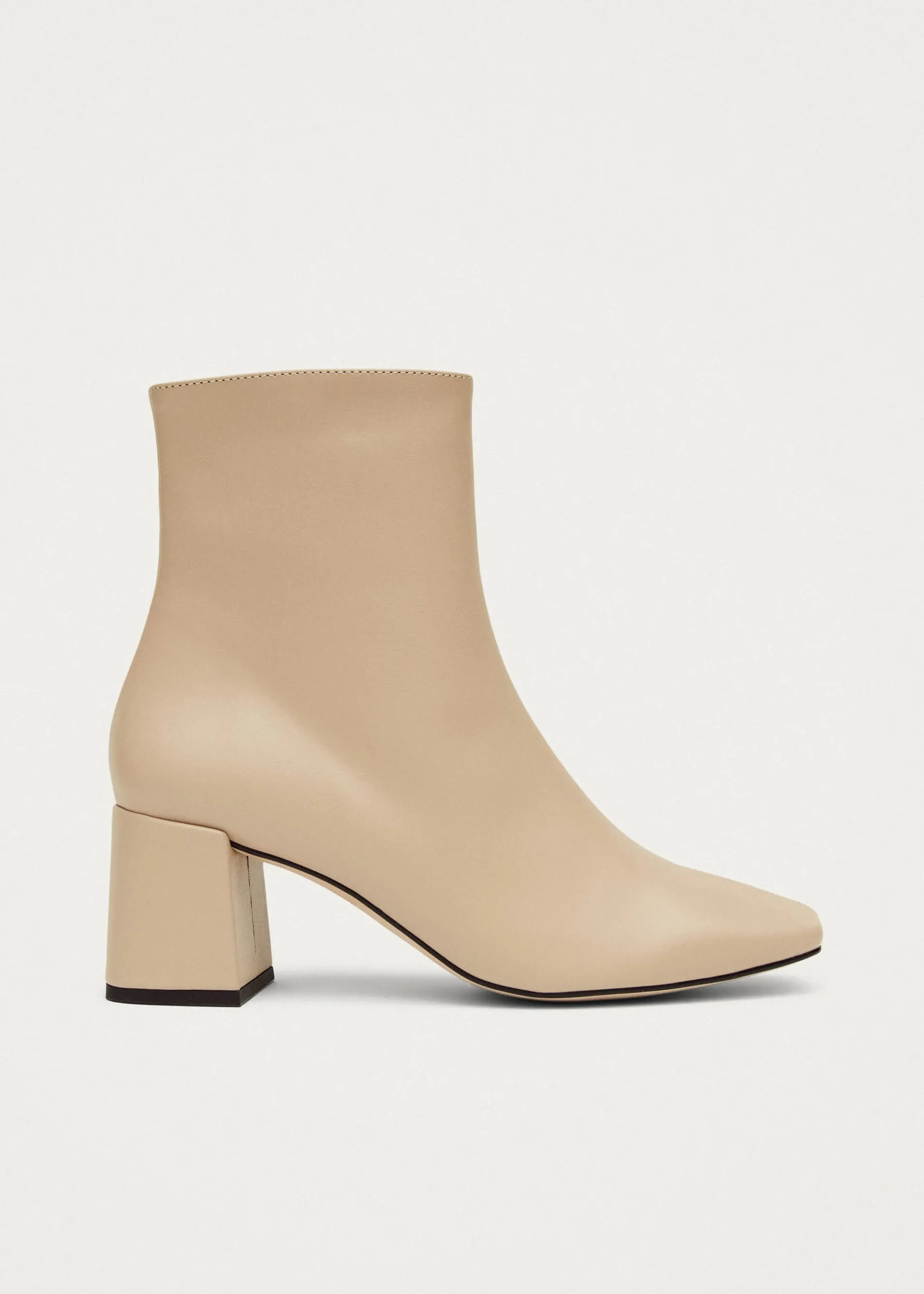Online Watercolor Tahini Beige Vegan Leather Ankle Boots Vegan
