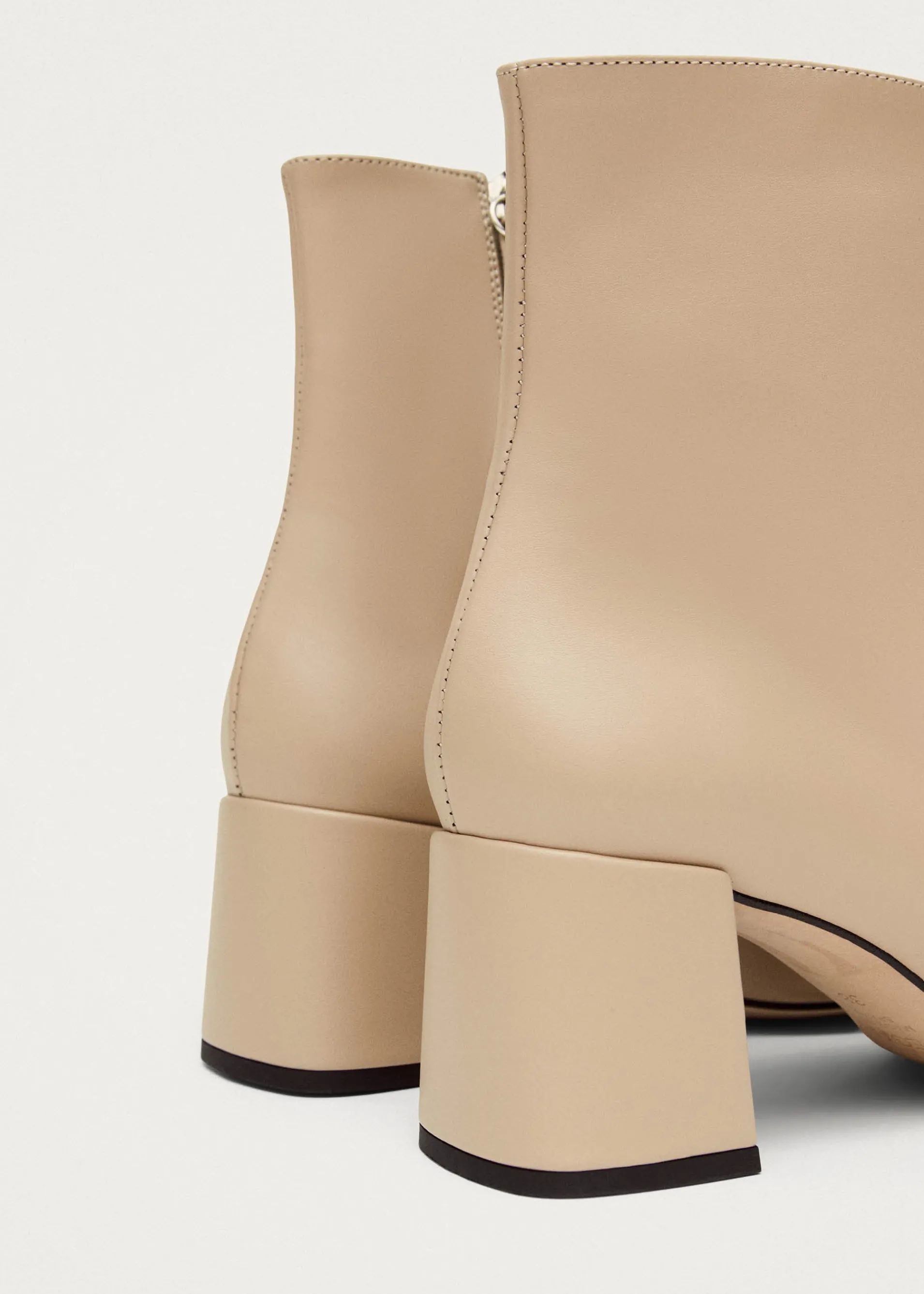 Online Watercolor Tahini Beige Vegan Leather Ankle Boots Vegan