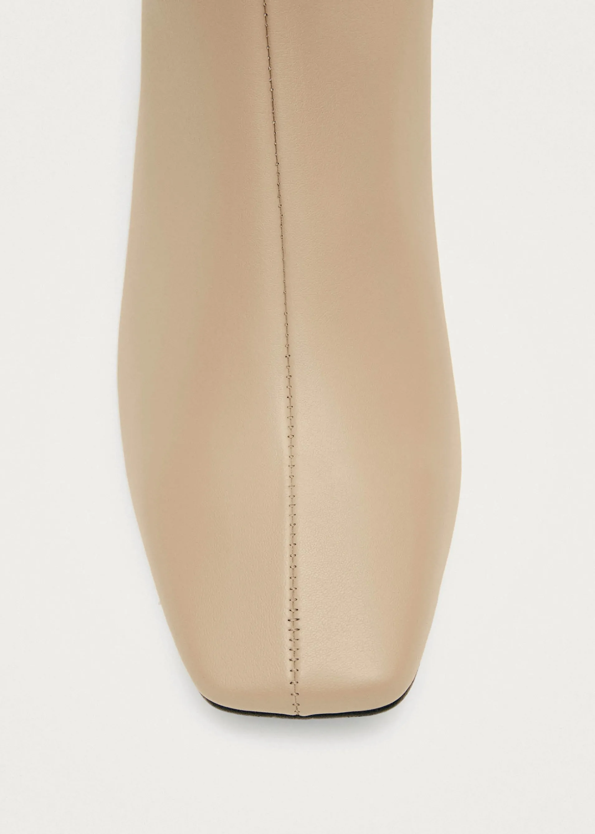 Online Watercolor Tahini Beige Vegan Leather Ankle Boots Vegan