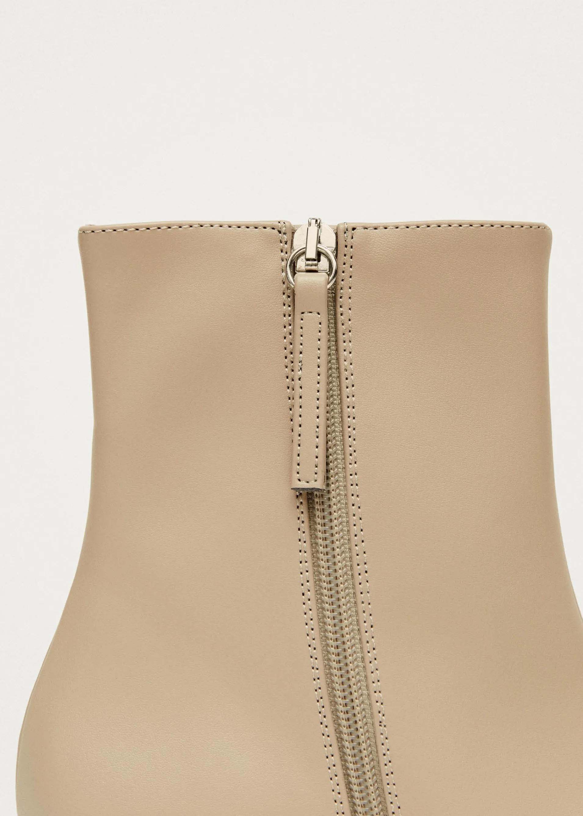 Online Watercolor Tahini Beige Vegan Leather Ankle Boots Vegan