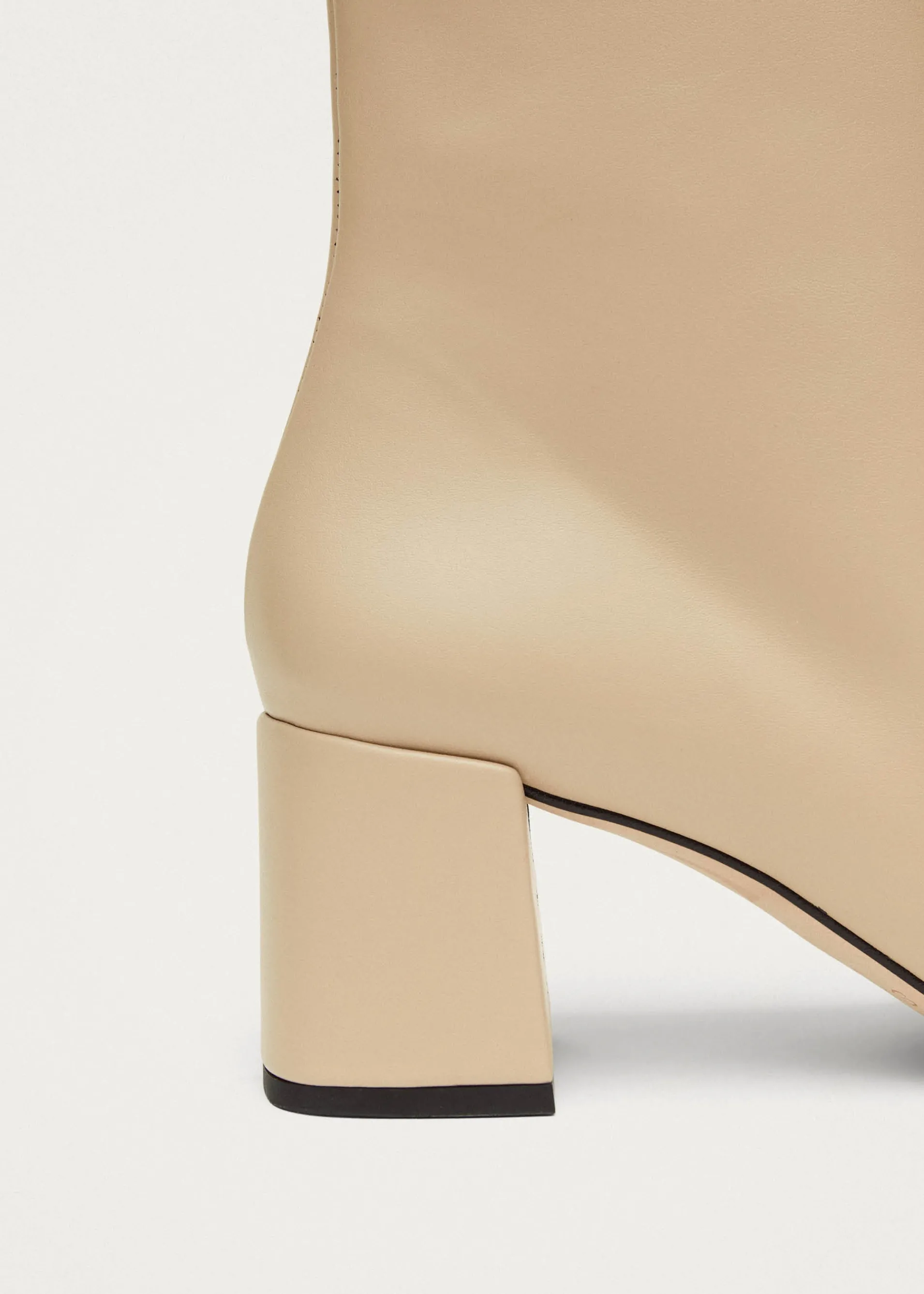 Online Watercolor Tahini Beige Vegan Leather Ankle Boots Vegan